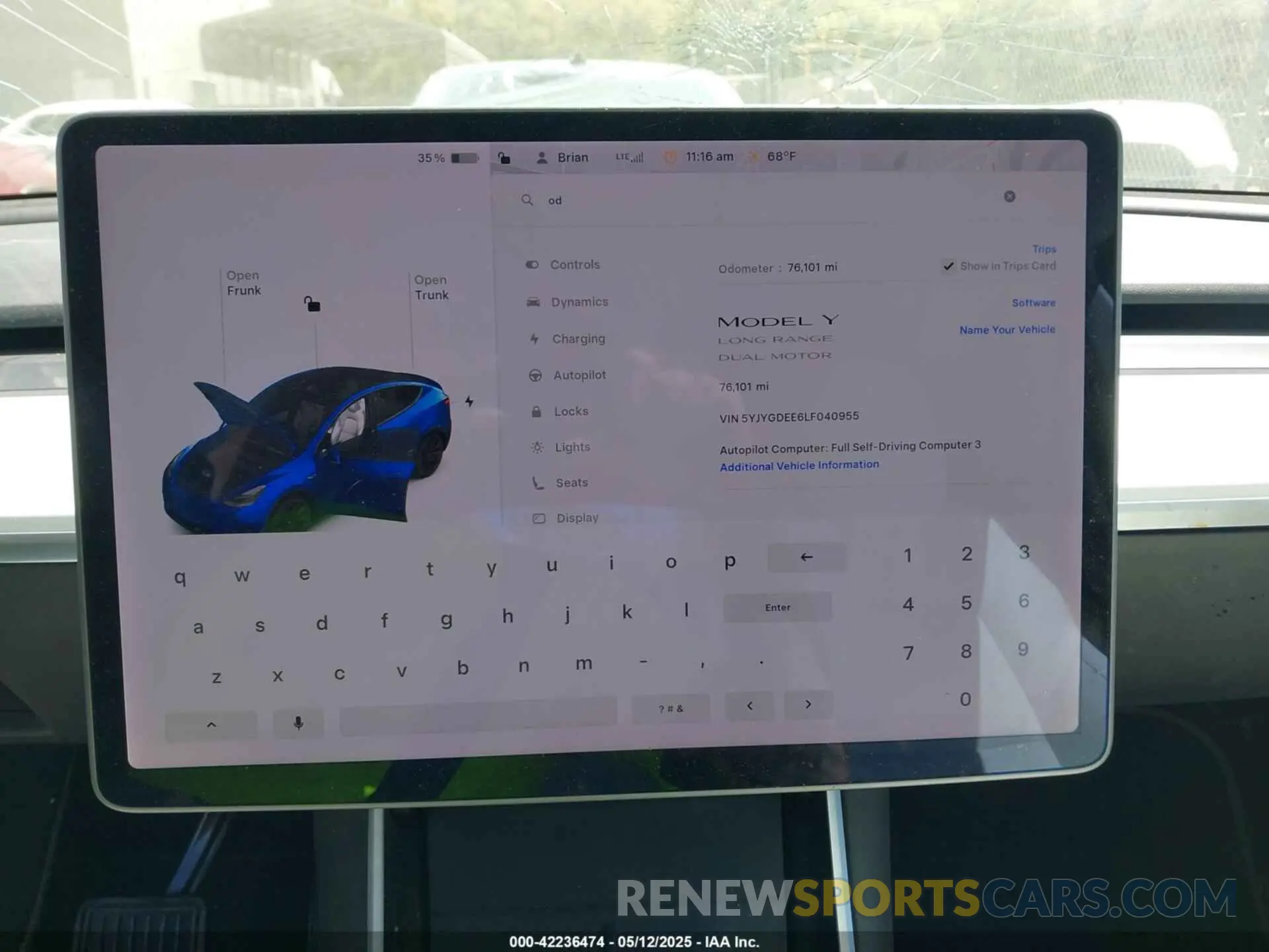 18 Photograph of a damaged car 5YJYGDEE6LF040955 TESLA MODEL Y 2020