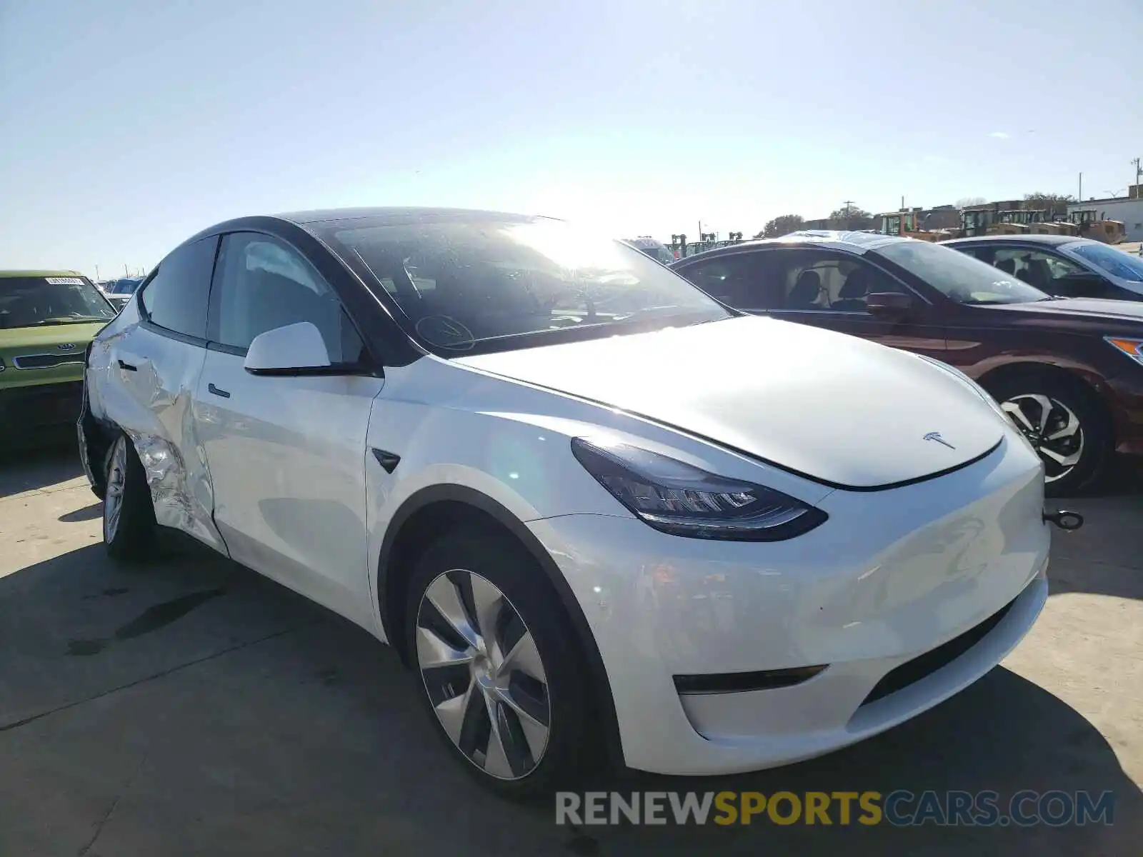 1 Photograph of a damaged car 5YJYGDEE7LF011786 TESLA MODEL Y 2020