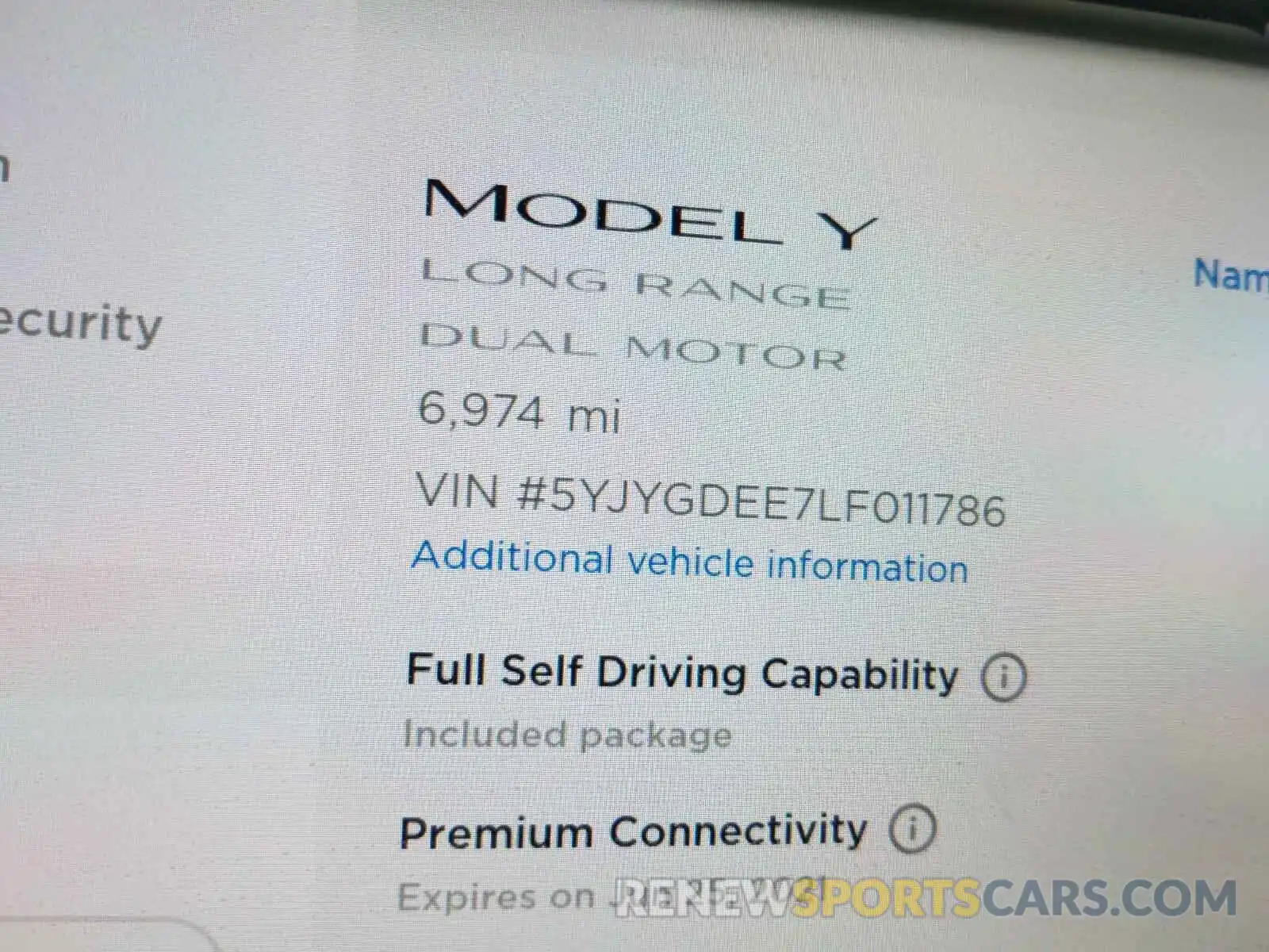 8 Photograph of a damaged car 5YJYGDEE7LF011786 TESLA MODEL Y 2020