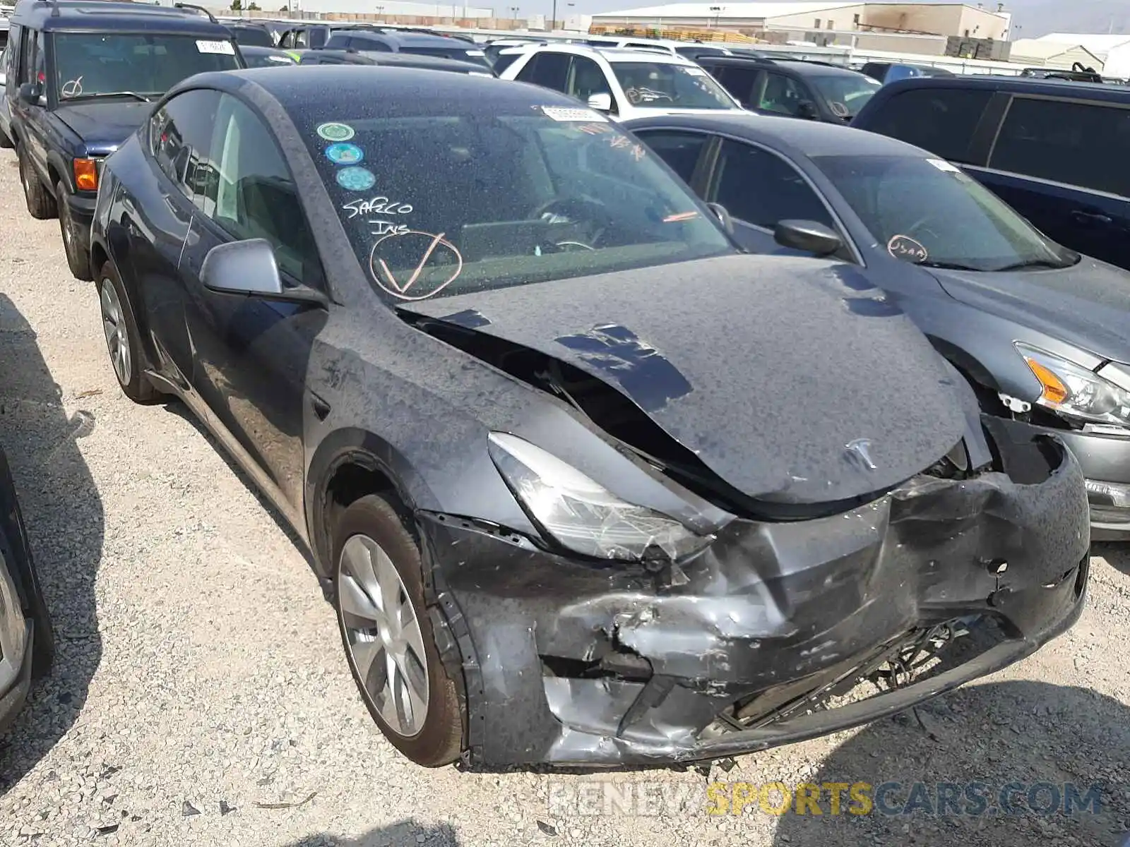 1 Photograph of a damaged car 5YJYGDEE7LF013344 TESLA MODEL Y 2020