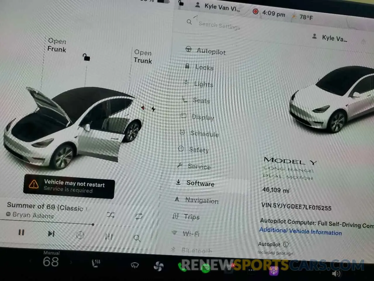 9 Photograph of a damaged car 5YJYGDEE7LF015255 TESLA MODEL Y 2020