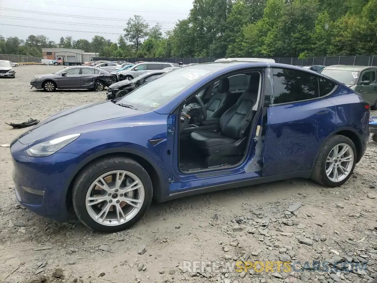 1 Photograph of a damaged car 5YJYGDEE7LF016695 TESLA MODEL Y 2020