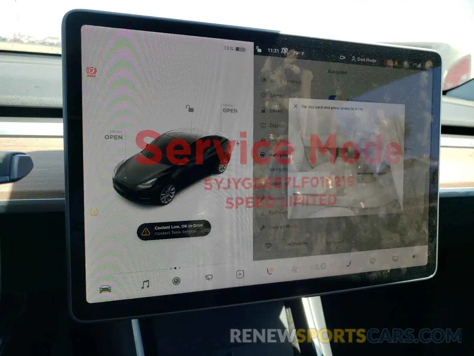 8 Photograph of a damaged car 5YJYGDEE7LF018219 TESLA MODEL Y 2020