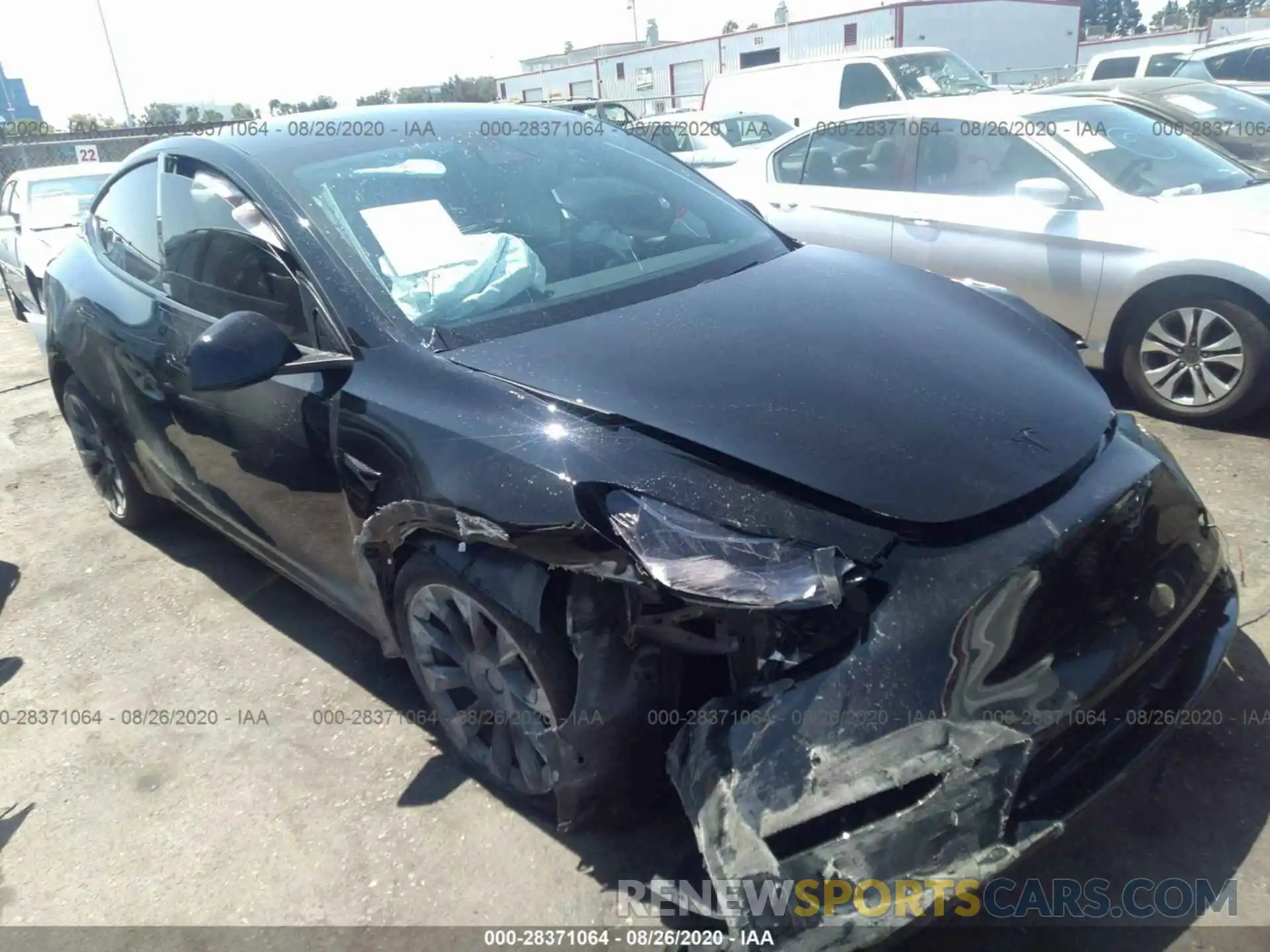 1 Photograph of a damaged car 5YJYGDEE7LF018446 TESLA MODEL Y 2020