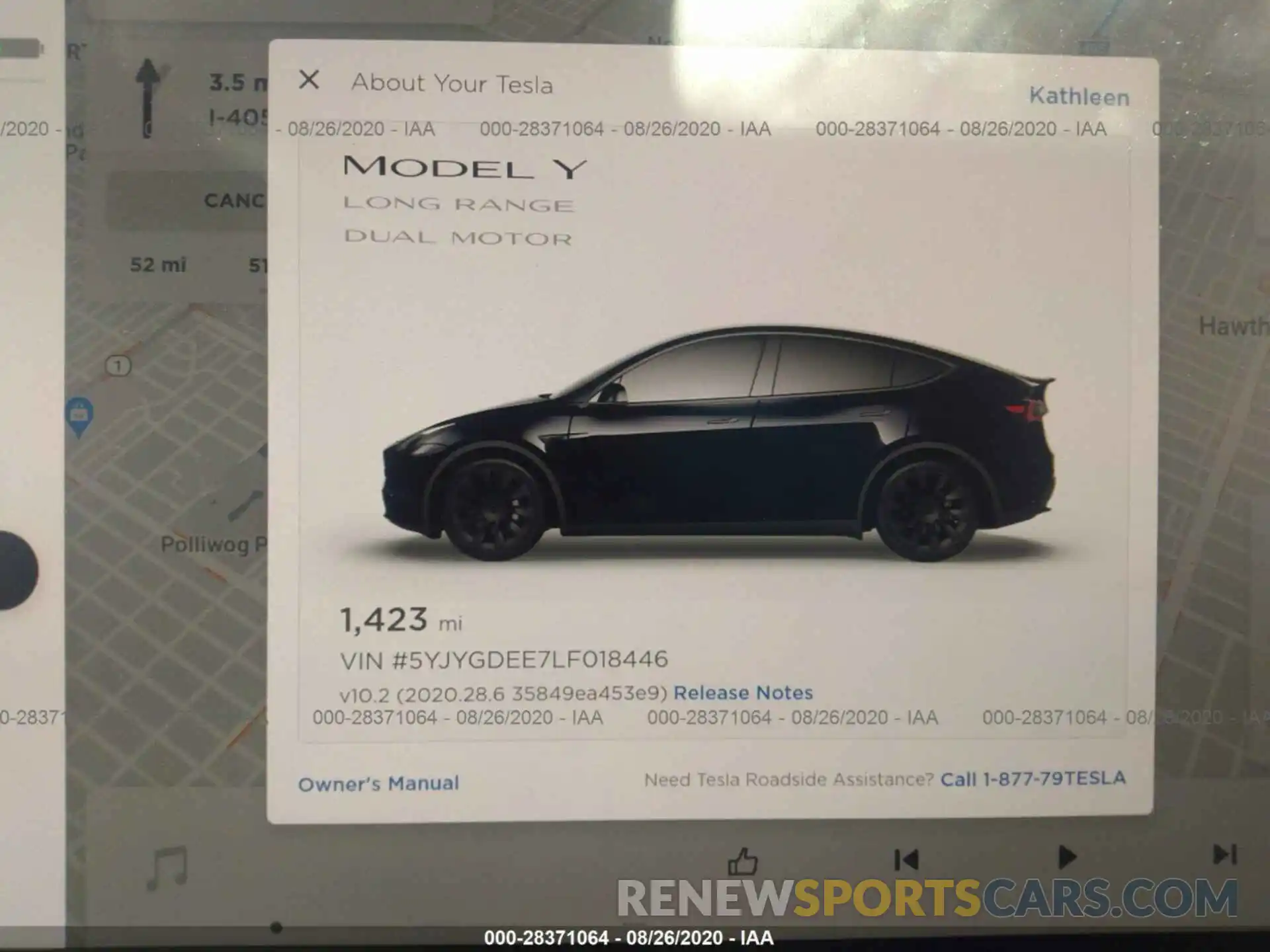 7 Photograph of a damaged car 5YJYGDEE7LF018446 TESLA MODEL Y 2020