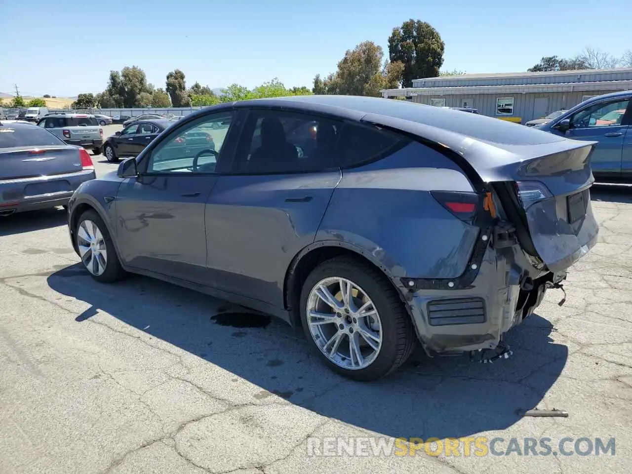 2 Photograph of a damaged car 5YJYGDEE7LF020455 TESLA MODEL Y 2020