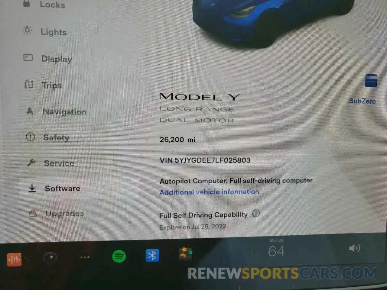 8 Photograph of a damaged car 5YJYGDEE7LF025803 TESLA MODEL Y 2020