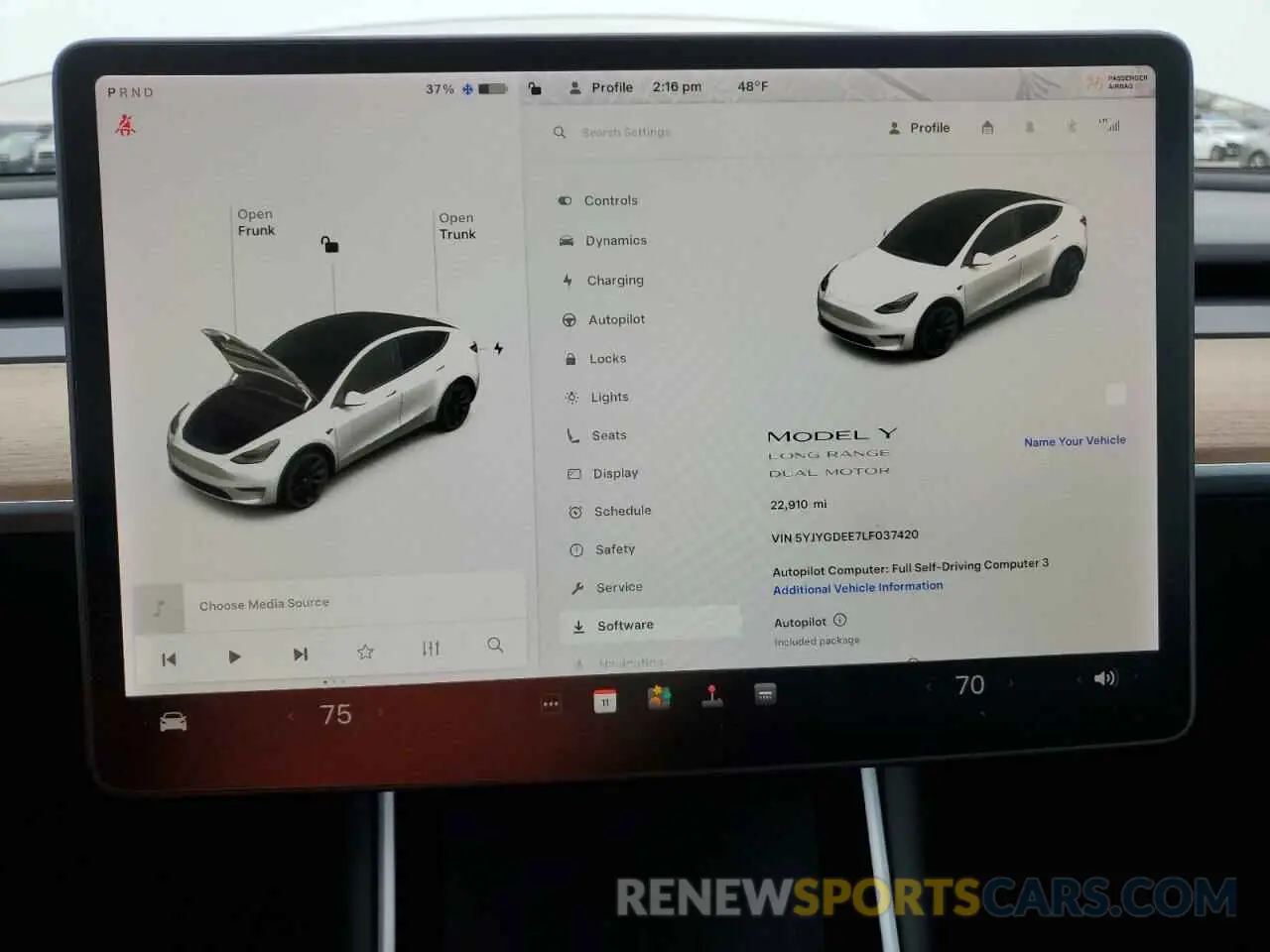 9 Photograph of a damaged car 5YJYGDEE7LF037420 TESLA MODEL Y 2020