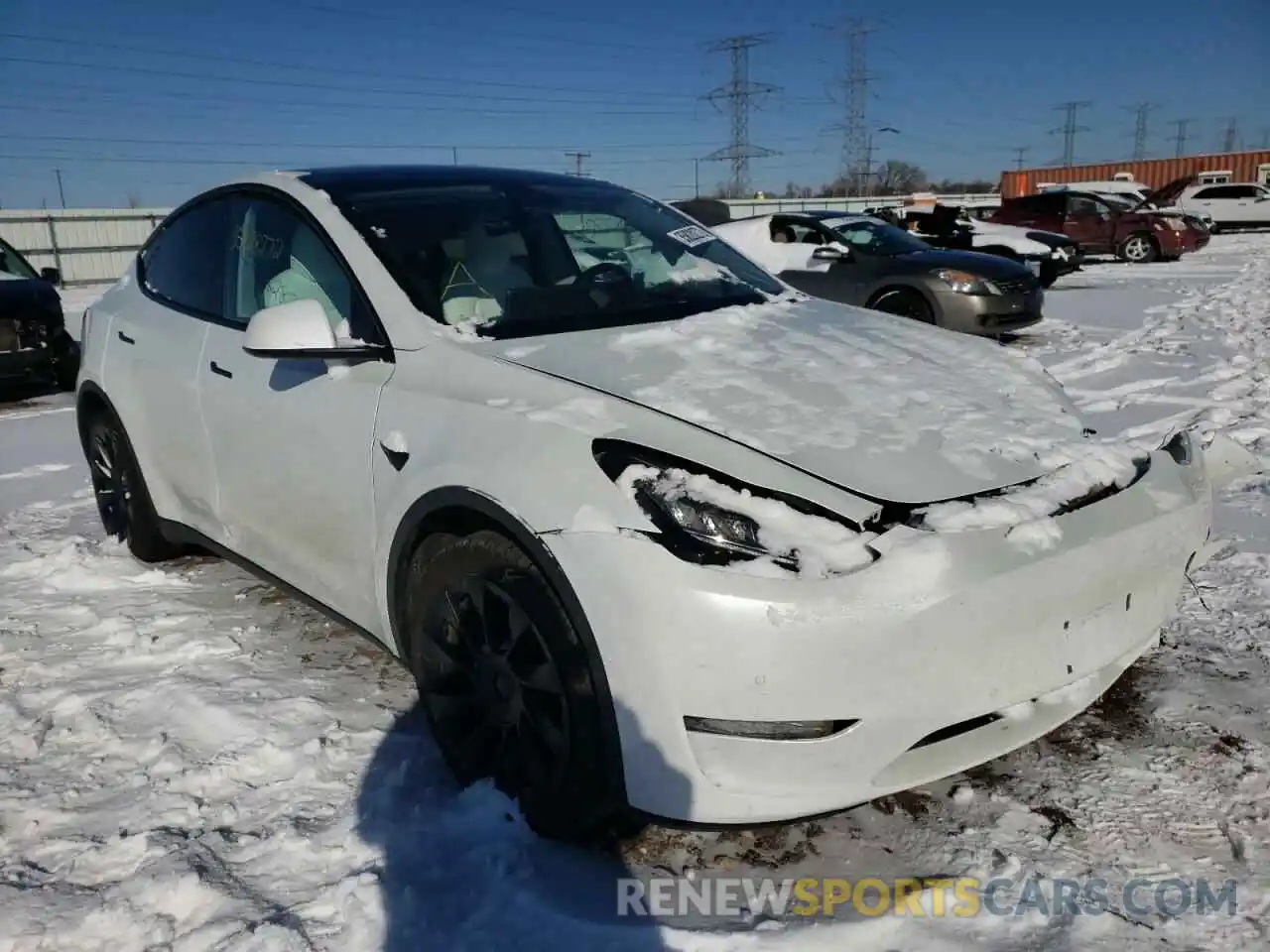 1 Photograph of a damaged car 5YJYGDEE7LF040463 TESLA MODEL Y 2020