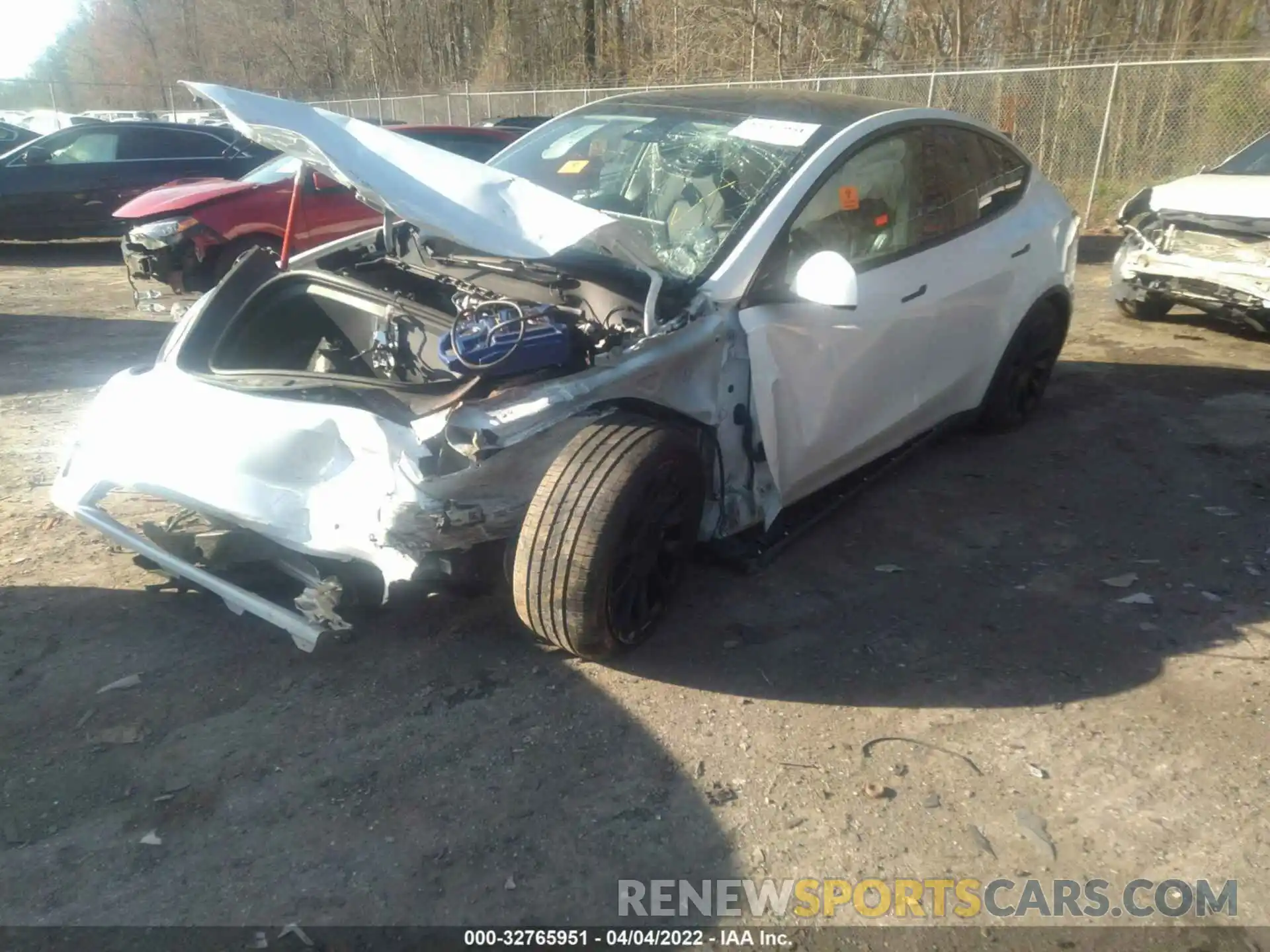 2 Photograph of a damaged car 5YJYGDEE7LF041886 TESLA MODEL Y 2020