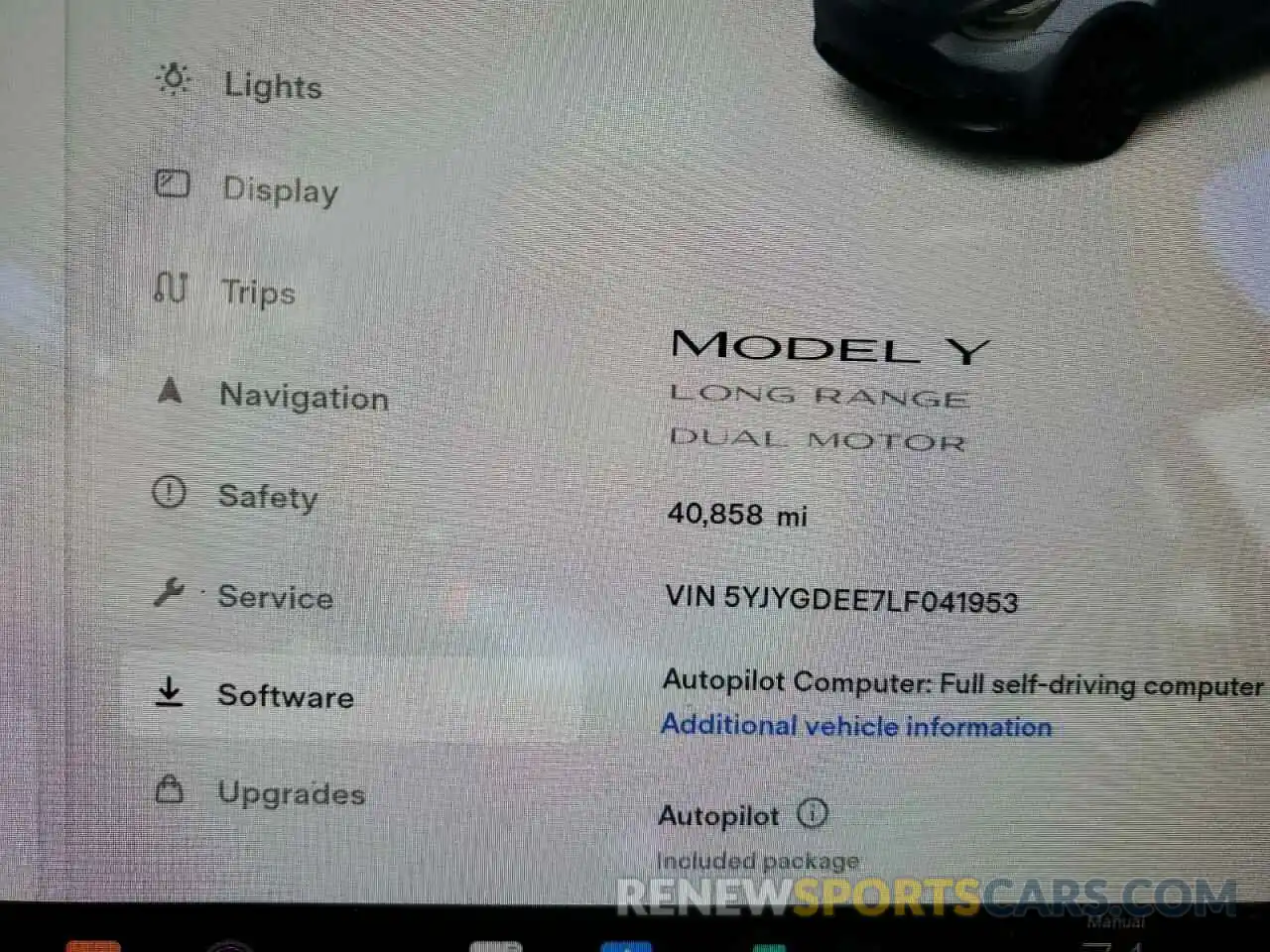 8 Photograph of a damaged car 5YJYGDEE7LF041953 TESLA MODEL Y 2020