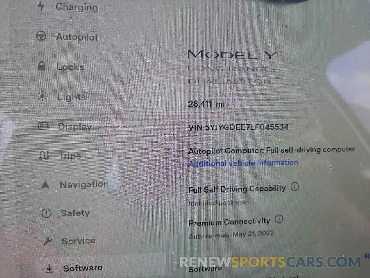 8 Photograph of a damaged car 5YJYGDEE7LF045534 TESLA MODEL Y 2020