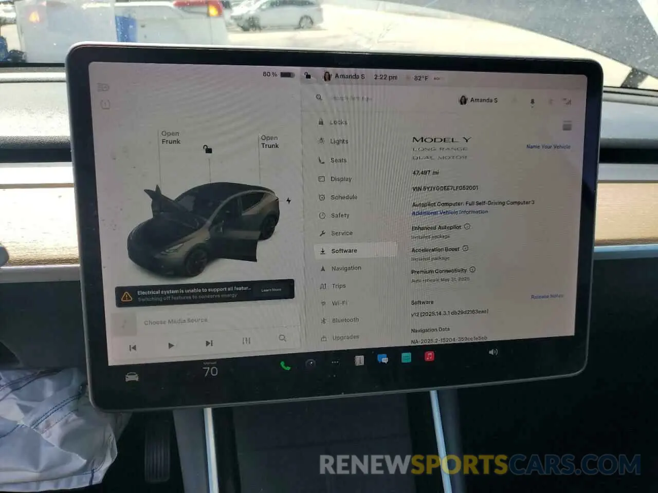 9 Photograph of a damaged car 5YJYGDEE7LF052001 TESLA MODEL Y 2020