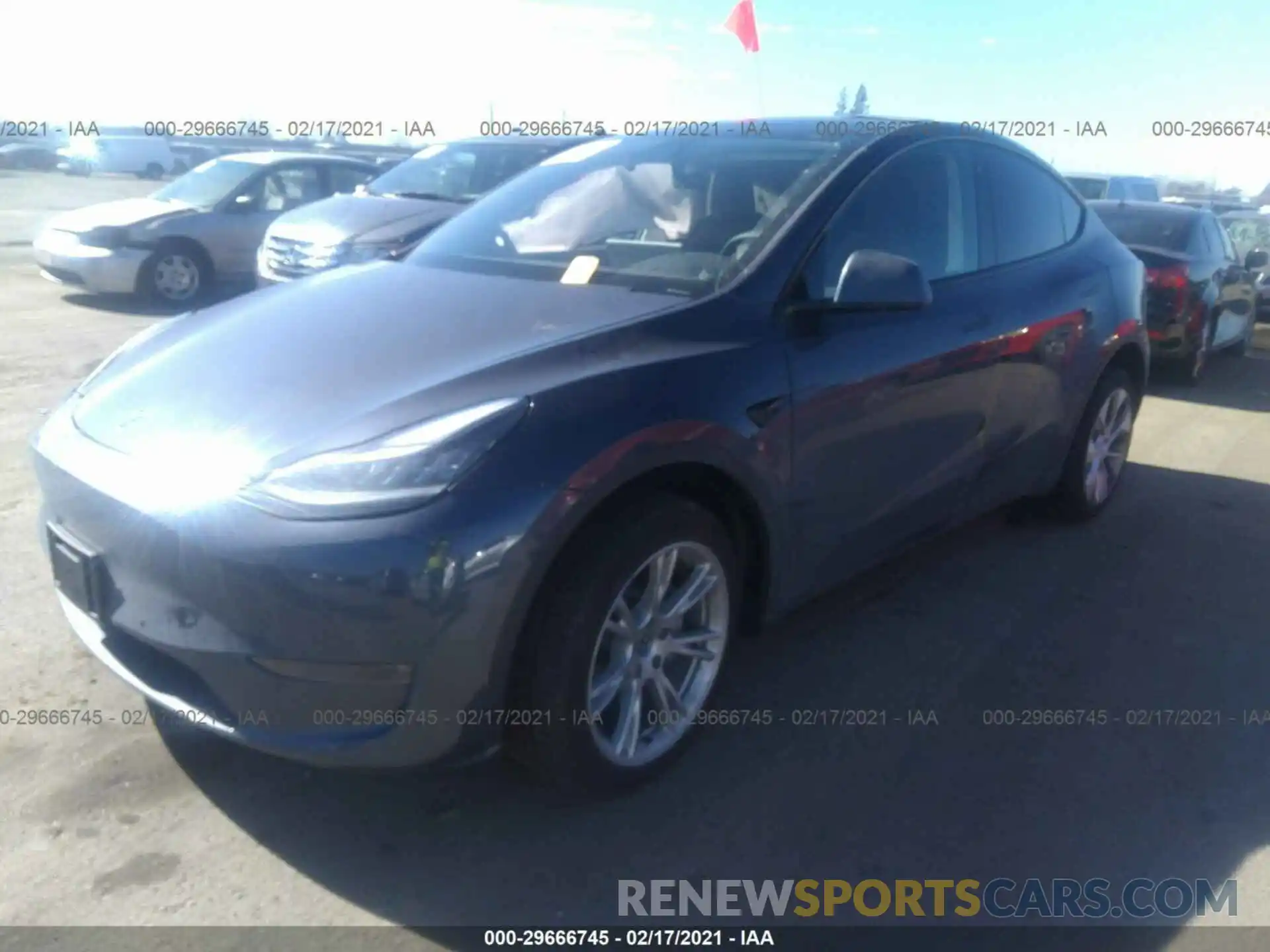 2 Photograph of a damaged car 5YJYGDEE7LF055075 TESLA MODEL Y 2020