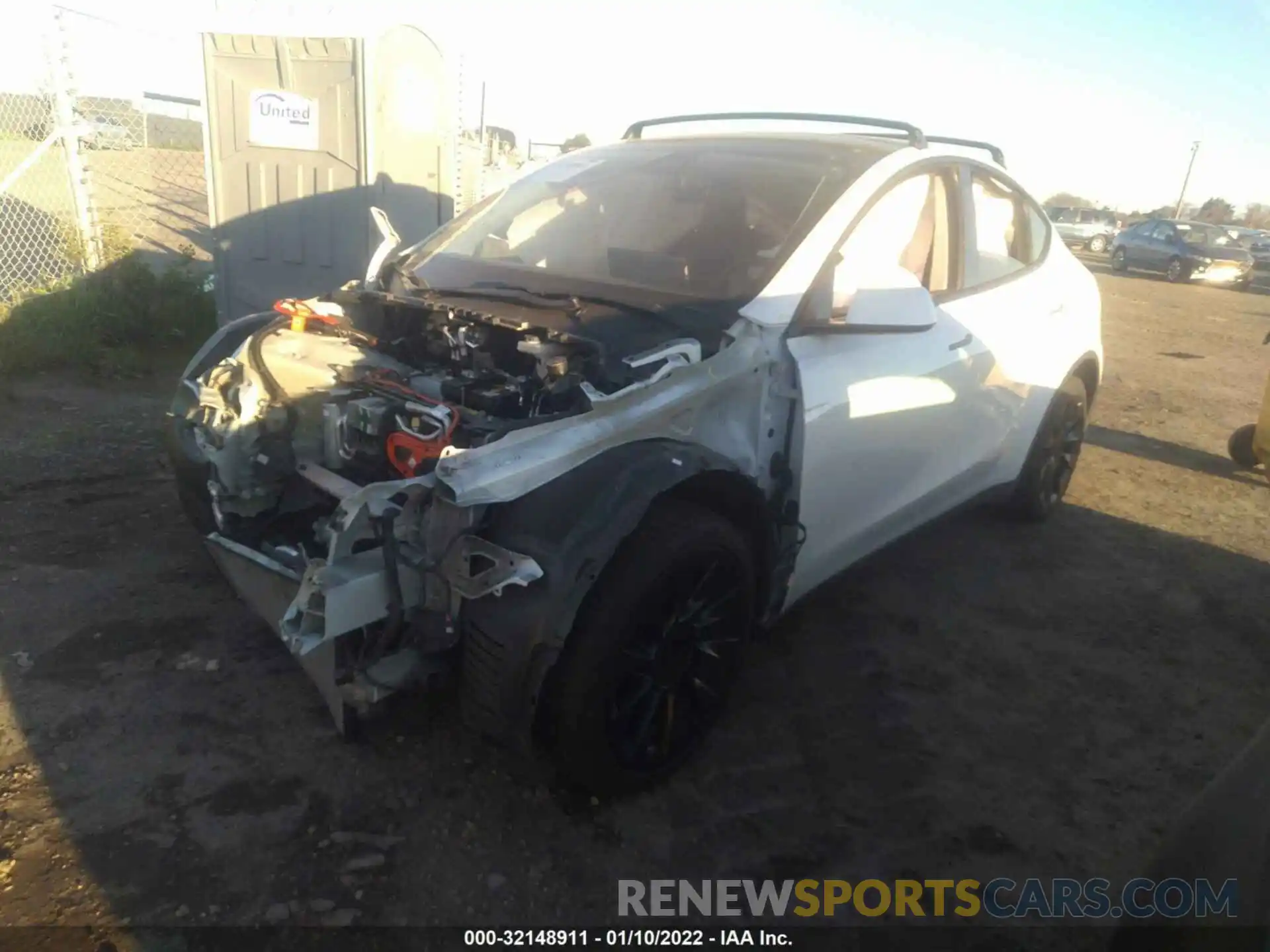 2 Photograph of a damaged car 5YJYGDEE7LF058235 TESLA MODEL Y 2020