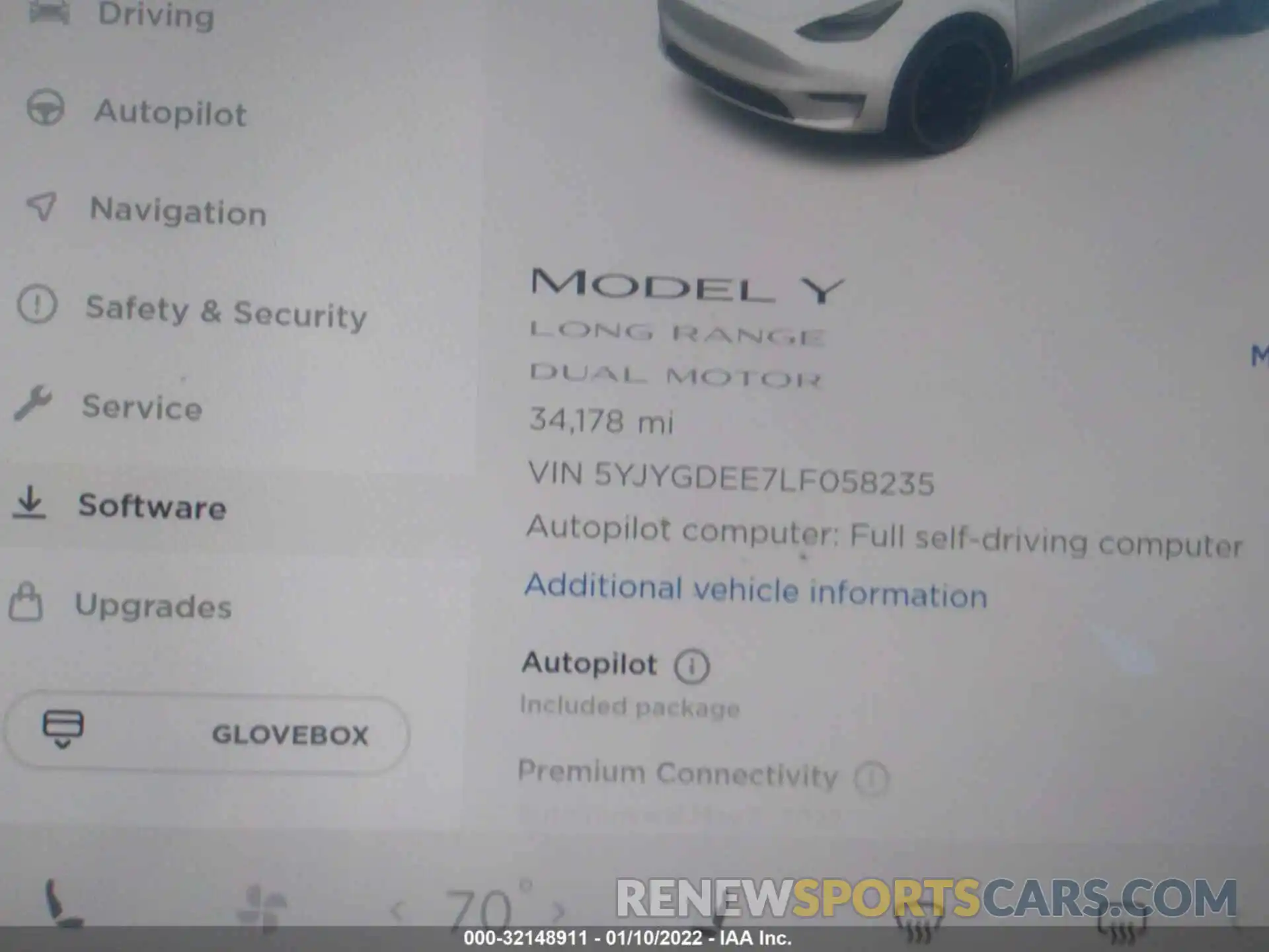 7 Photograph of a damaged car 5YJYGDEE7LF058235 TESLA MODEL Y 2020