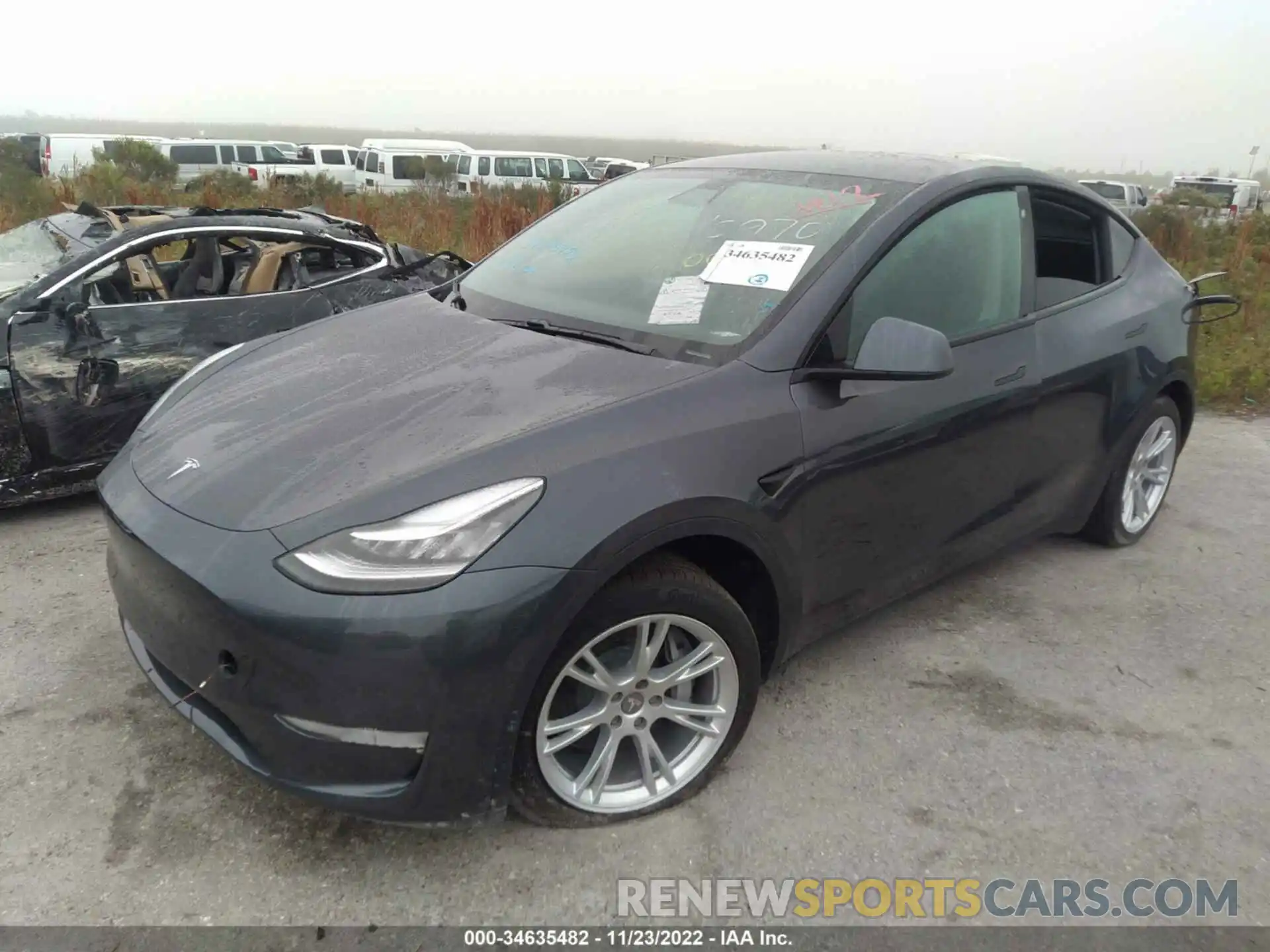 2 Photograph of a damaged car 5YJYGDEE8LF006841 TESLA MODEL Y 2020