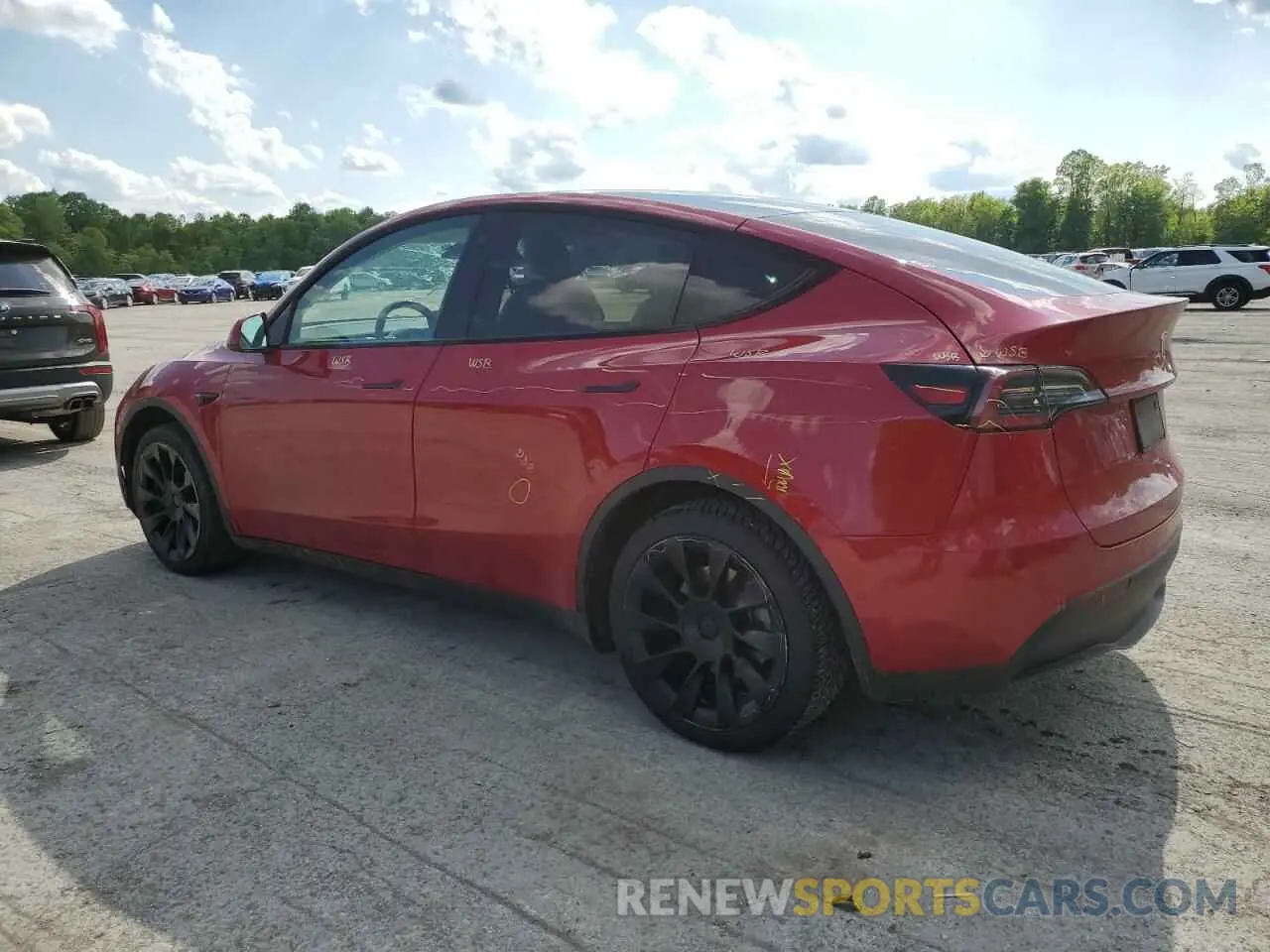 2 Photograph of a damaged car 5YJYGDEE8LF014163 TESLA MODEL Y 2020