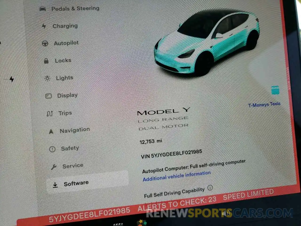 8 Photograph of a damaged car 5YJYGDEE8LF021985 TESLA MODEL Y 2020