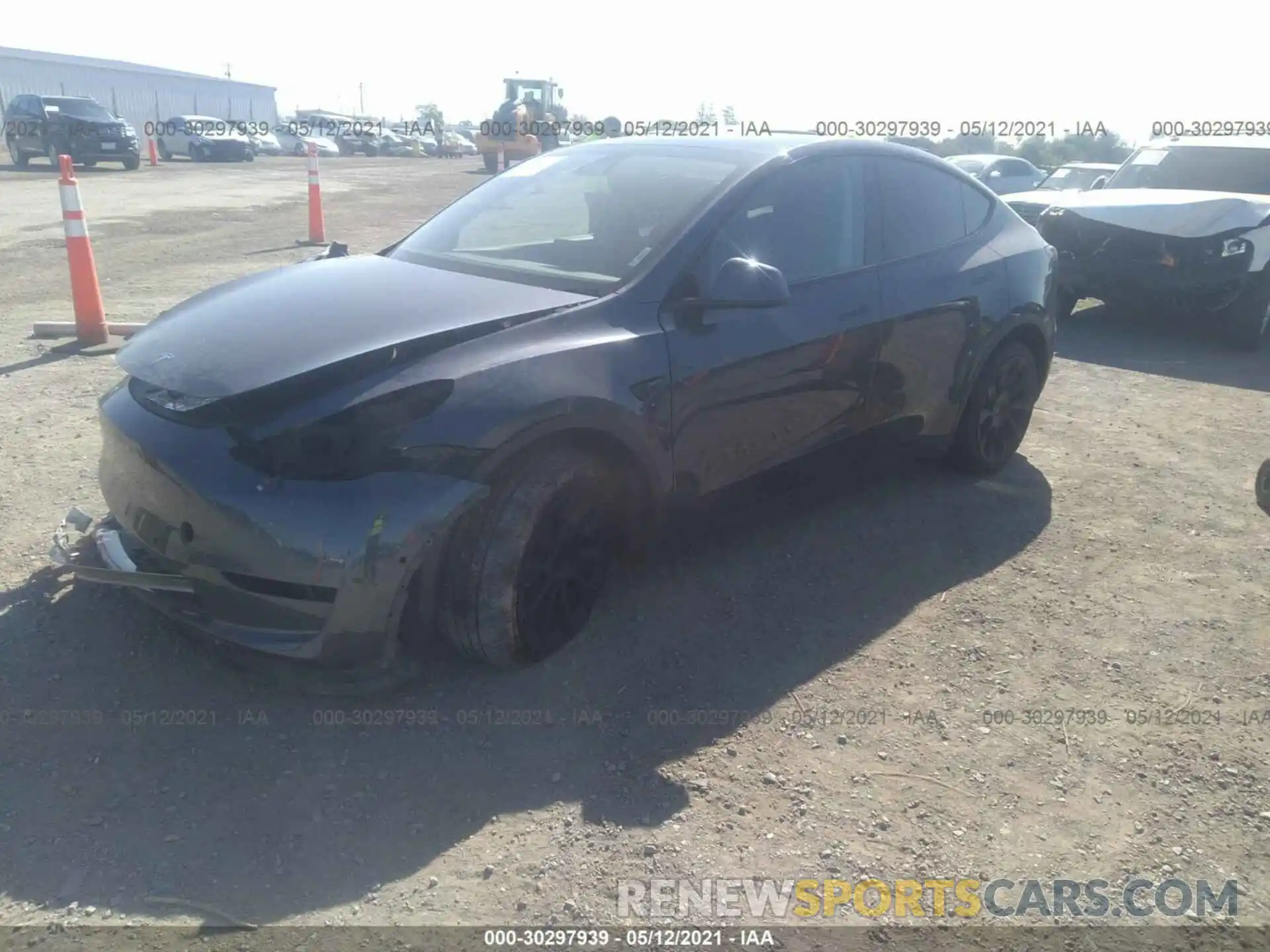 2 Photograph of a damaged car 5YJYGDEE8LF022666 TESLA MODEL Y 2020