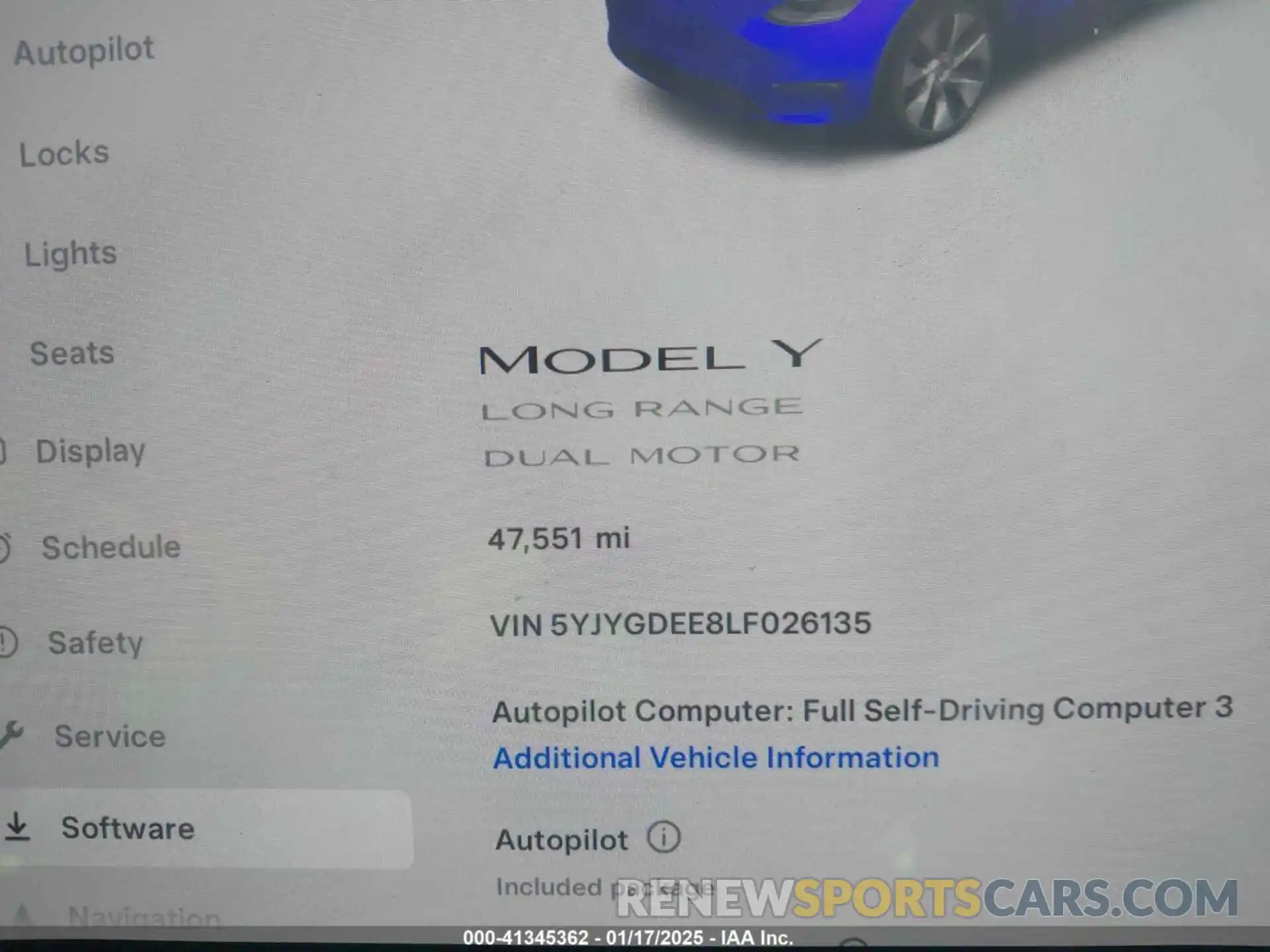 7 Photograph of a damaged car 5YJYGDEE8LF026135 TESLA MODEL Y 2020