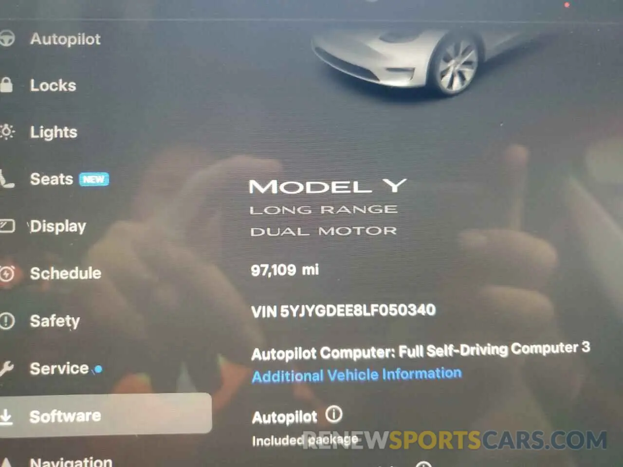 9 Photograph of a damaged car 5YJYGDEE8LF050340 TESLA MODEL Y 2020