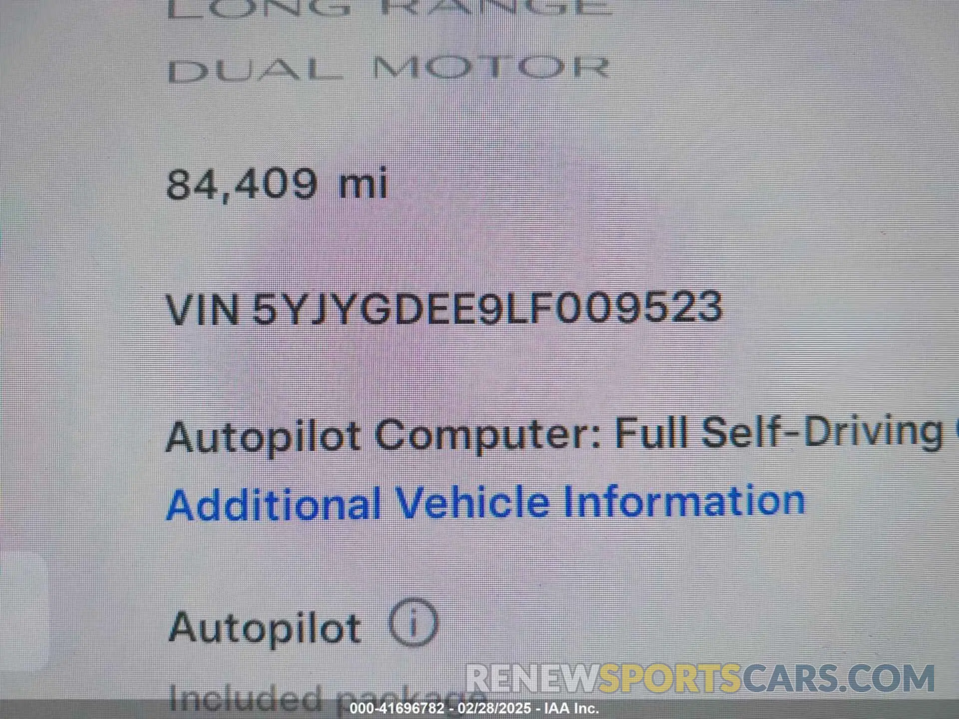 9 Photograph of a damaged car 5YJYGDEE9LF009523 TESLA MODEL Y 2020