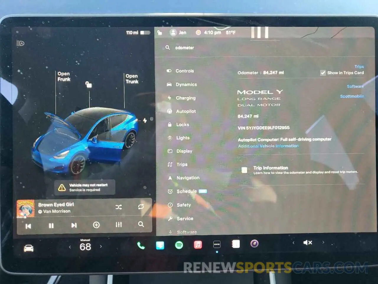 9 Photograph of a damaged car 5YJYGDEE9LF012955 TESLA MODEL Y 2020
