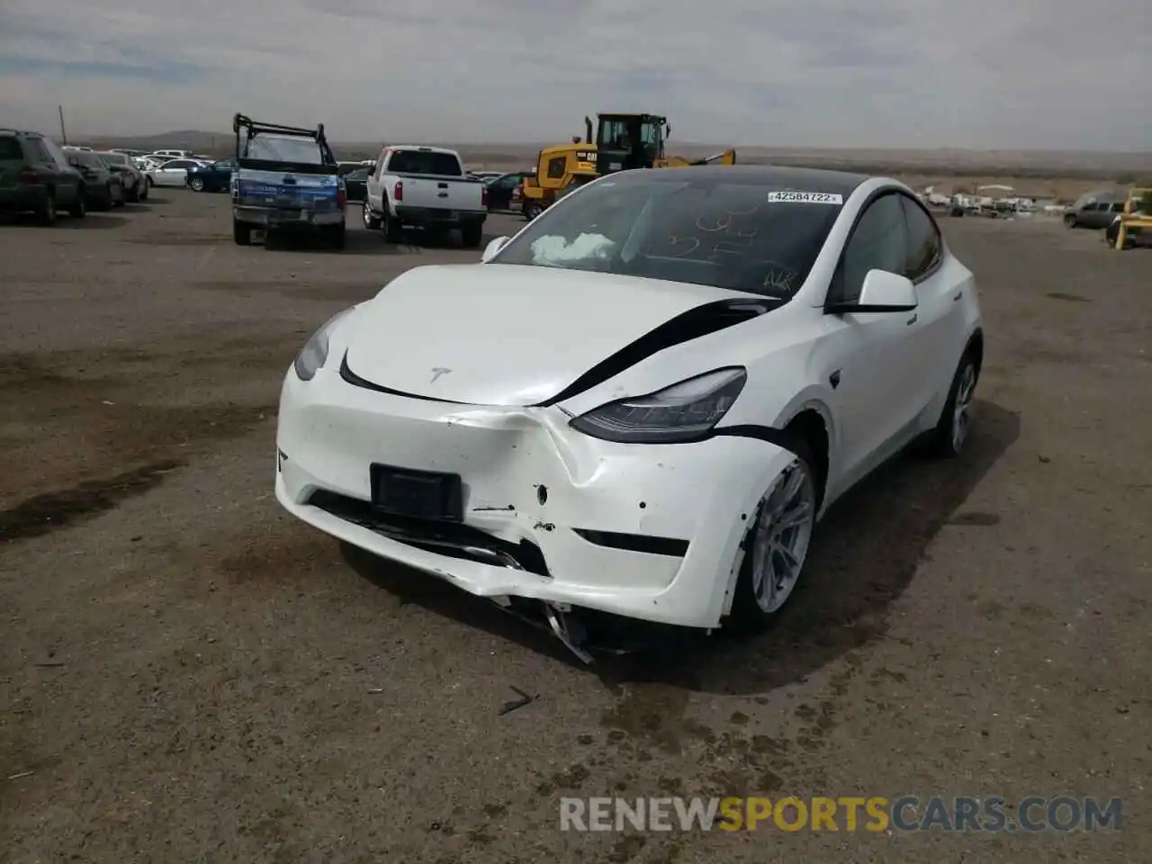 2 Photograph of a damaged car 5YJYGDEE9LF015211 TESLA MODEL Y 2020