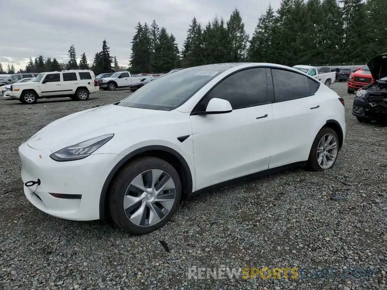 1 Photograph of a damaged car 5YJYGDEE9LF015225 TESLA MODEL Y 2020