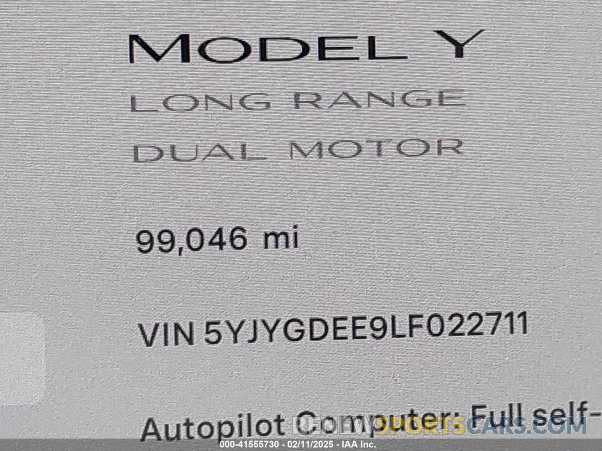 16 Photograph of a damaged car 5YJYGDEE9LF022711 TESLA MODEL Y 2020