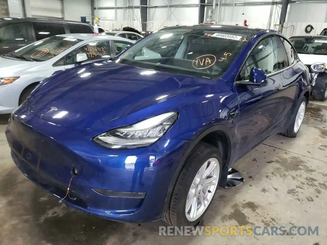 2 Photograph of a damaged car 5YJYGDEE9LF034955 TESLA MODEL Y 2020