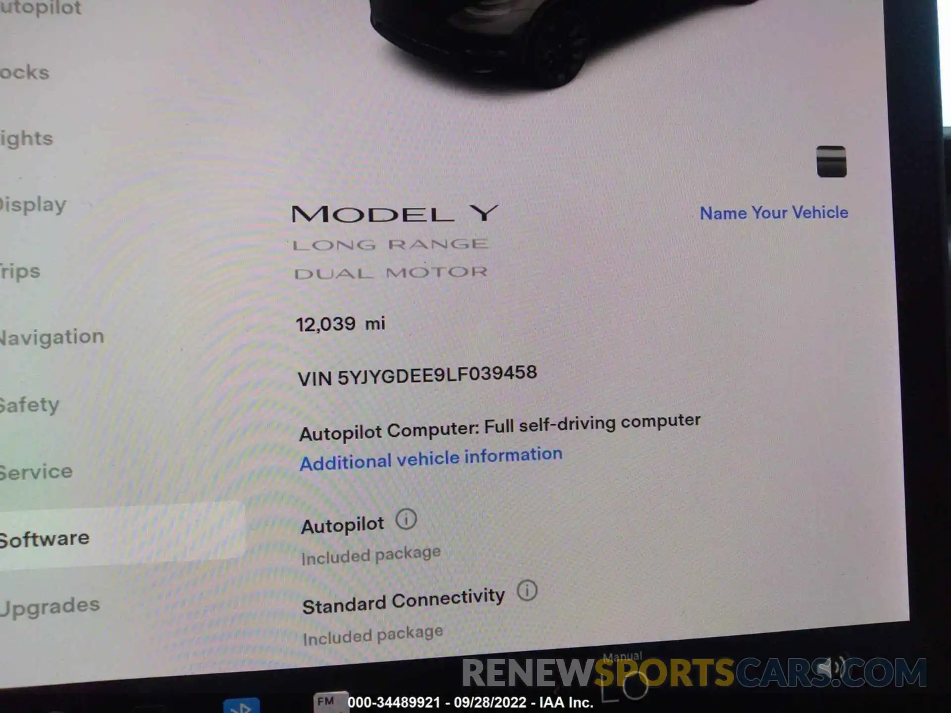 7 Photograph of a damaged car 5YJYGDEE9LF039458 TESLA MODEL Y 2020