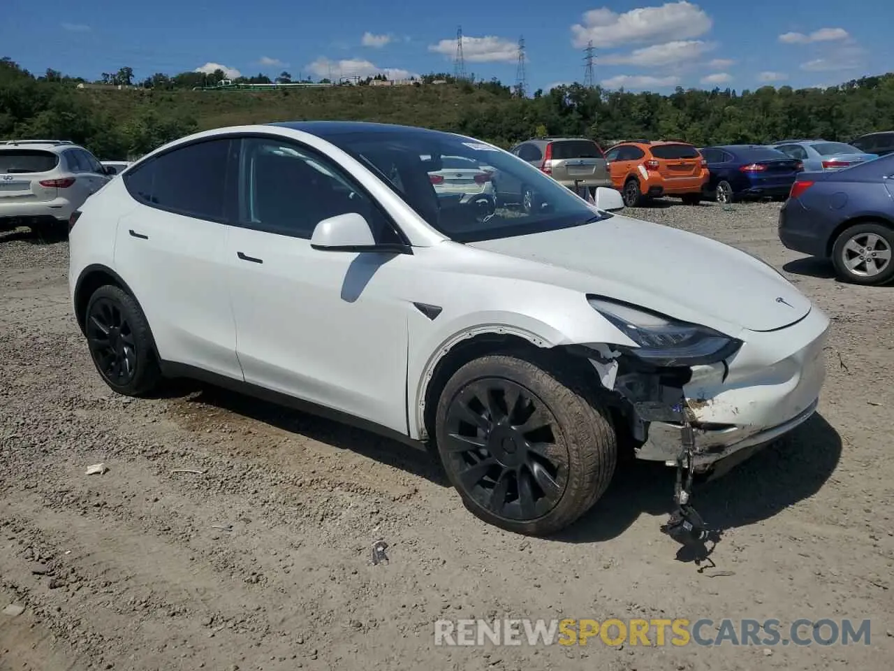 4 Photograph of a damaged car 5YJYGDEE9LF046135 TESLA MODEL Y 2020