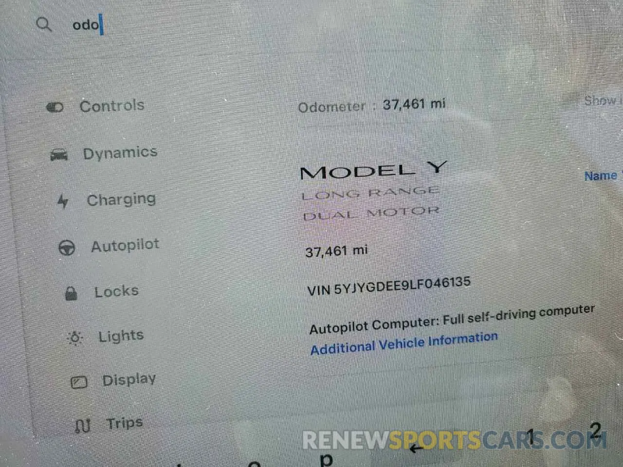 9 Photograph of a damaged car 5YJYGDEE9LF046135 TESLA MODEL Y 2020