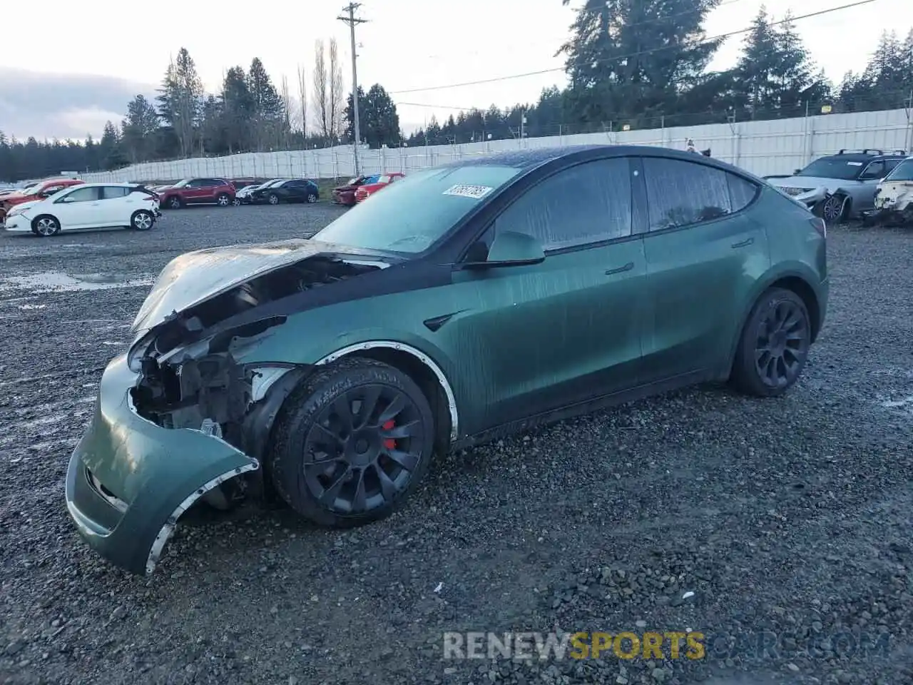 1 Photograph of a damaged car 5YJYGDEE9LF056194 TESLA MODEL Y 2020