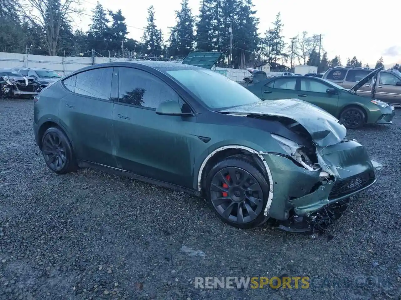 4 Photograph of a damaged car 5YJYGDEE9LF056194 TESLA MODEL Y 2020