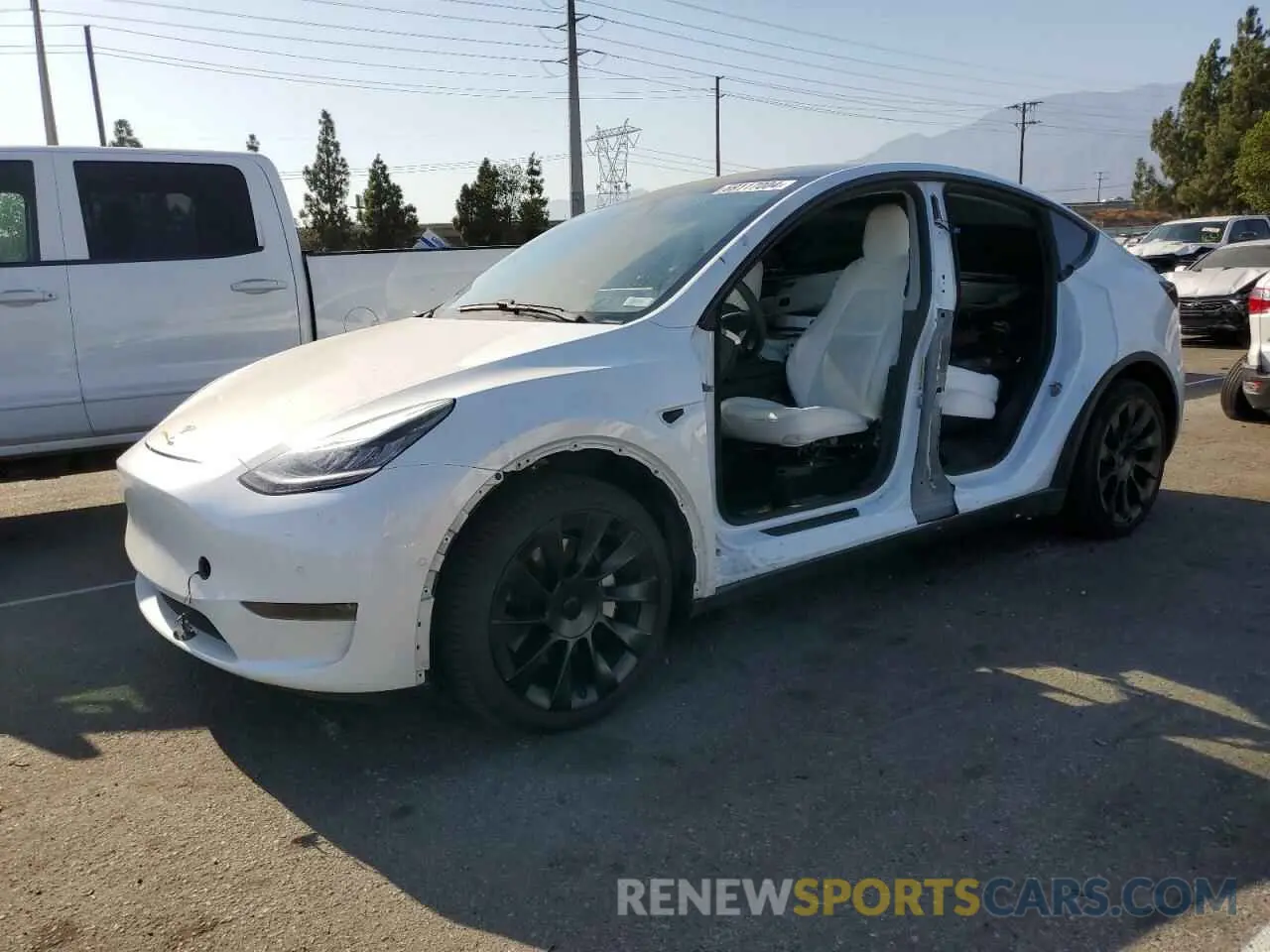 1 Photograph of a damaged car 5YJYGDEE9LF056289 TESLA MODEL Y 2020