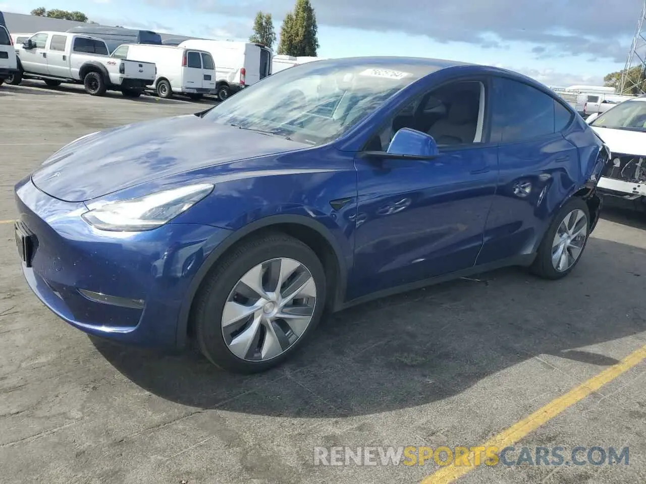 1 Photograph of a damaged car 5YJYGDEEXLF006243 TESLA MODEL Y 2020