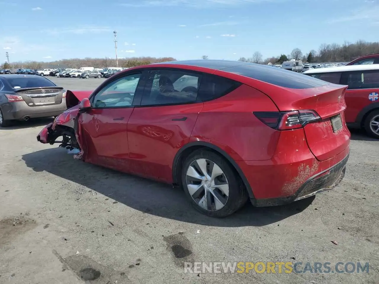 2 Photograph of a damaged car 5YJYGDEEXLF013726 TESLA MODEL Y 2020