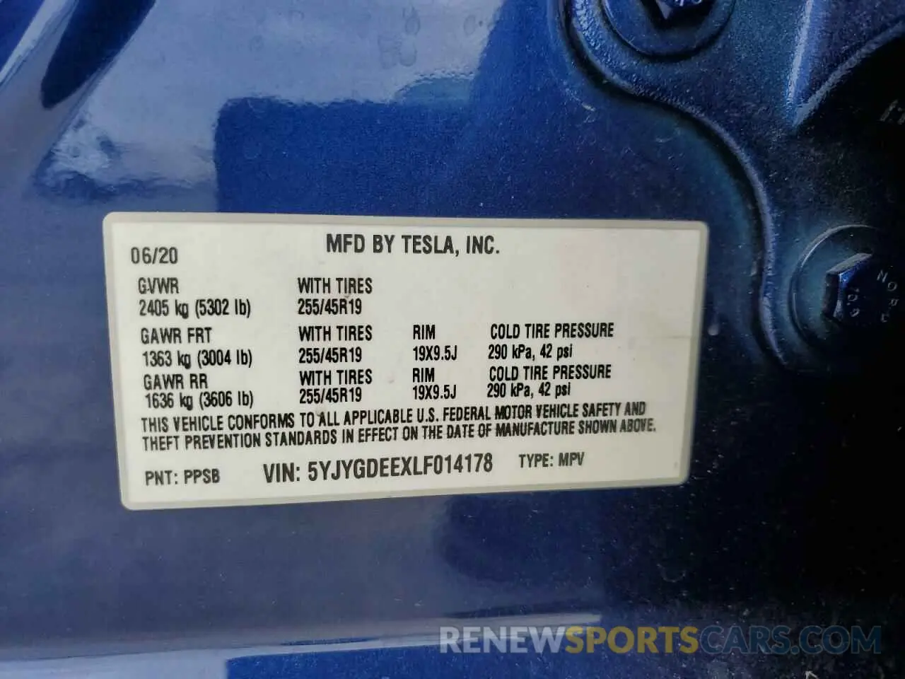 12 Photograph of a damaged car 5YJYGDEEXLF014178 TESLA MODEL Y 2020