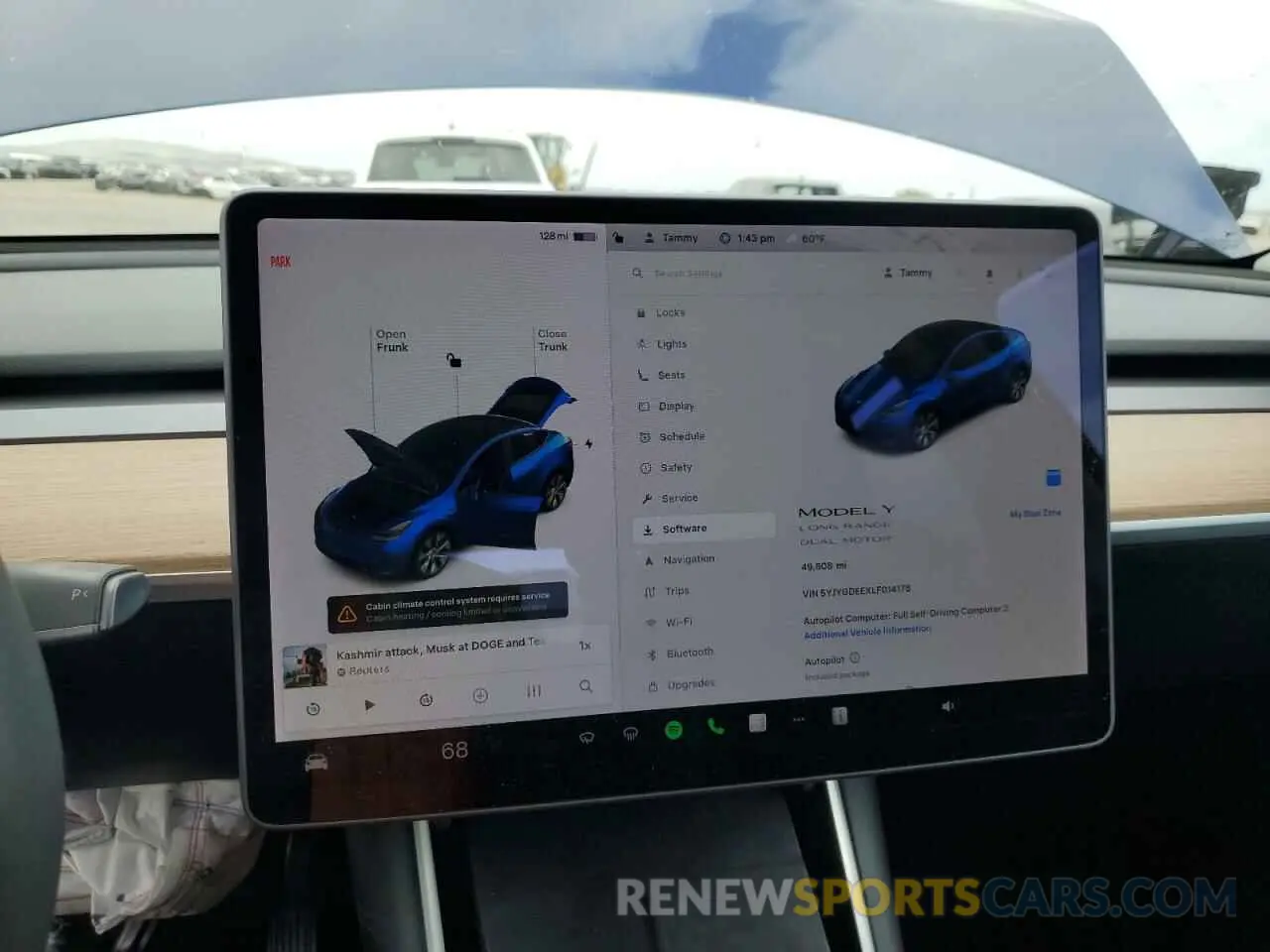 9 Photograph of a damaged car 5YJYGDEEXLF014178 TESLA MODEL Y 2020