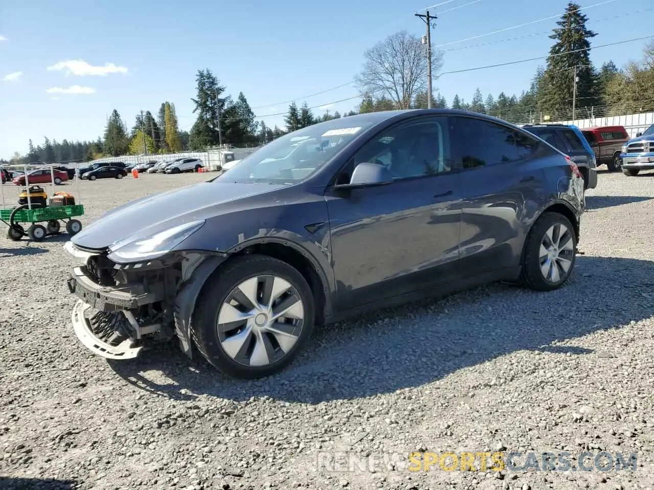 1 Photograph of a damaged car 5YJYGDEEXLF017789 TESLA MODEL Y 2020