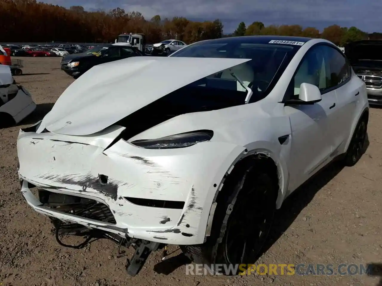 2 Photograph of a damaged car 5YJYGDEEXLF024371 TESLA MODEL Y 2020