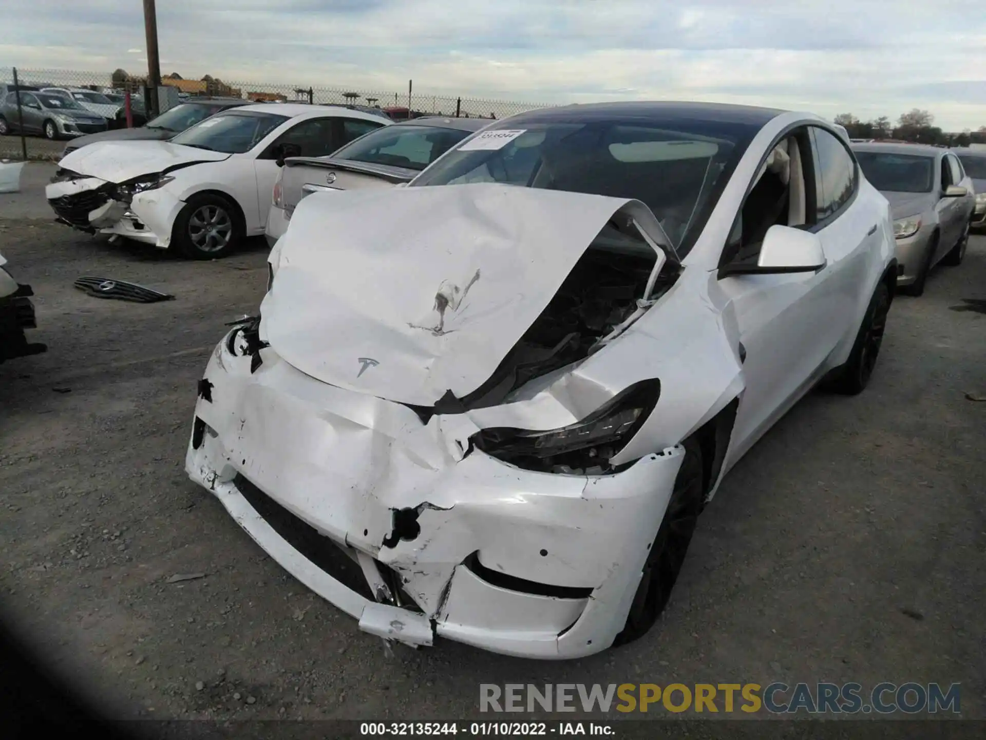 2 Photograph of a damaged car 5YJYGDEEXLF026993 TESLA MODEL Y 2020