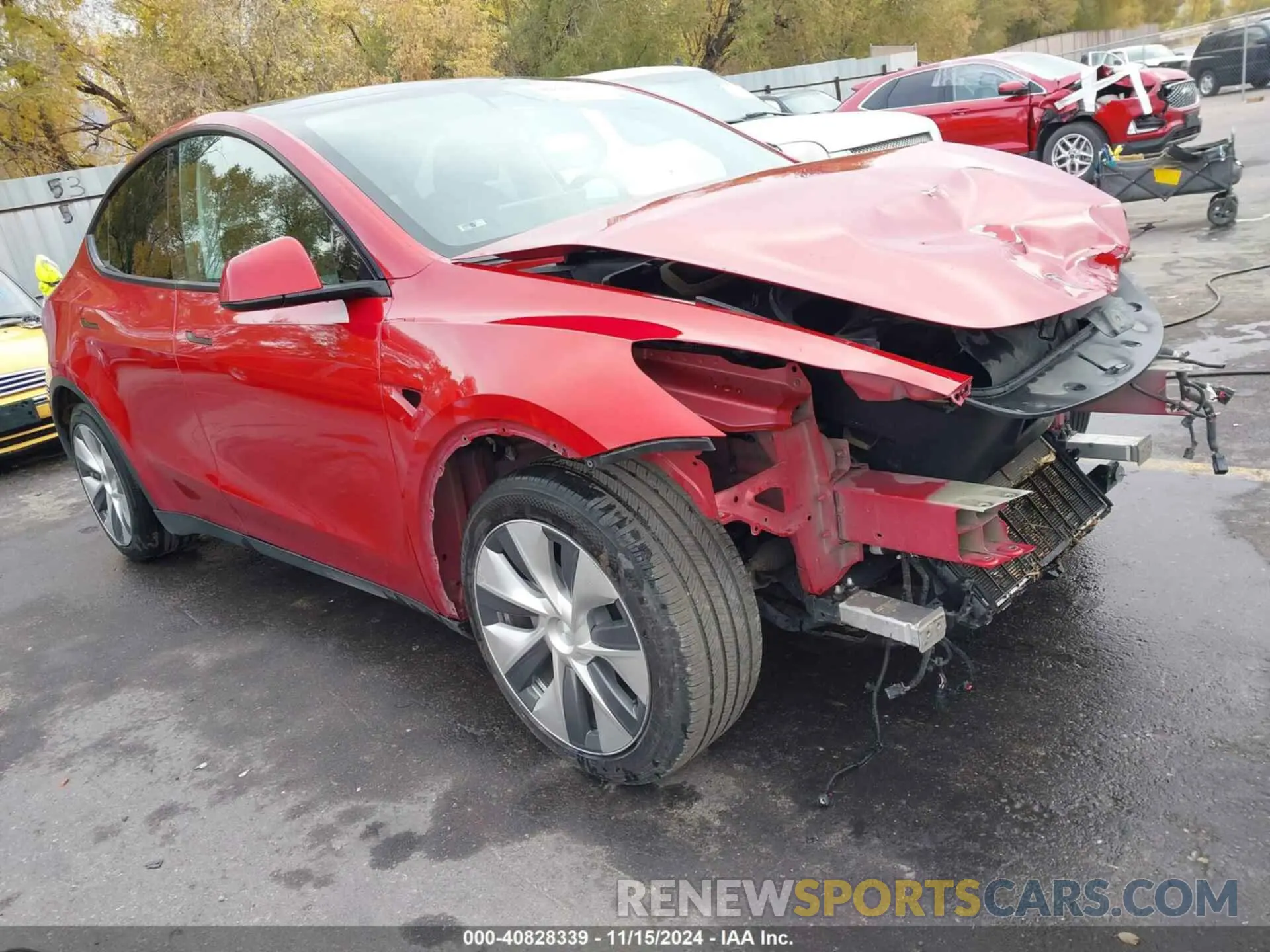 1 Photograph of a damaged car 5YJYGDEEXLF030364 TESLA MODEL Y 2020