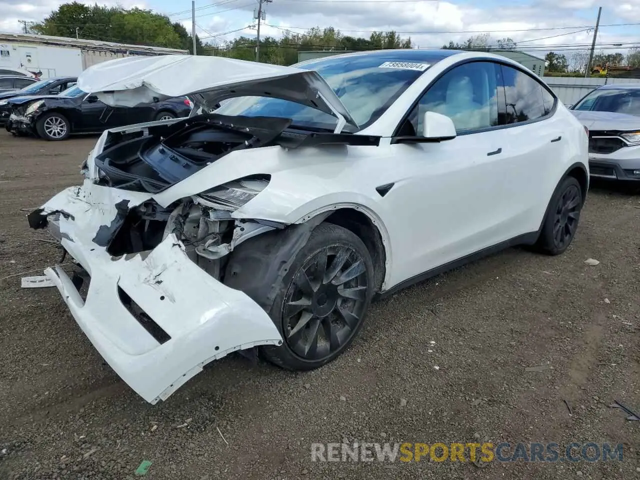 1 Photograph of a damaged car 5YJYGDEEXLF042983 TESLA MODEL Y 2020