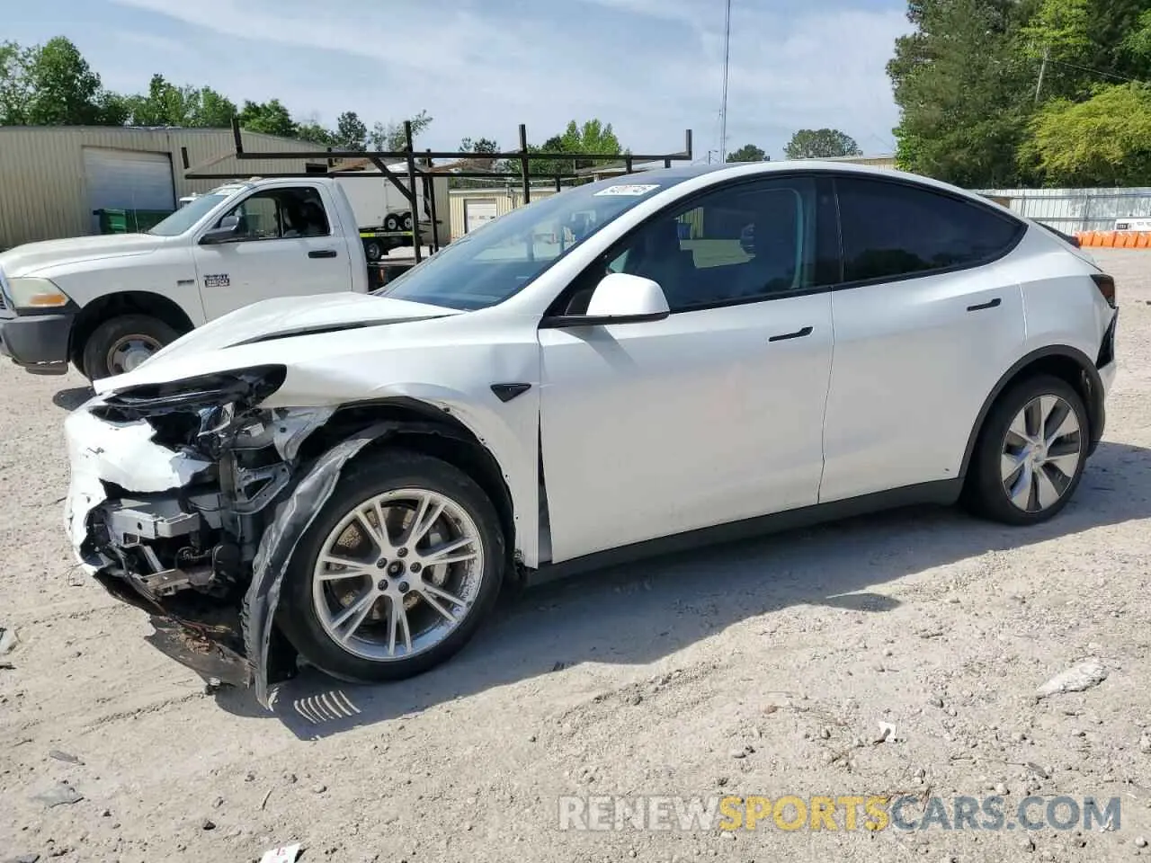1 Photograph of a damaged car 5YJYGDEEXLF043910 TESLA MODEL Y 2020
