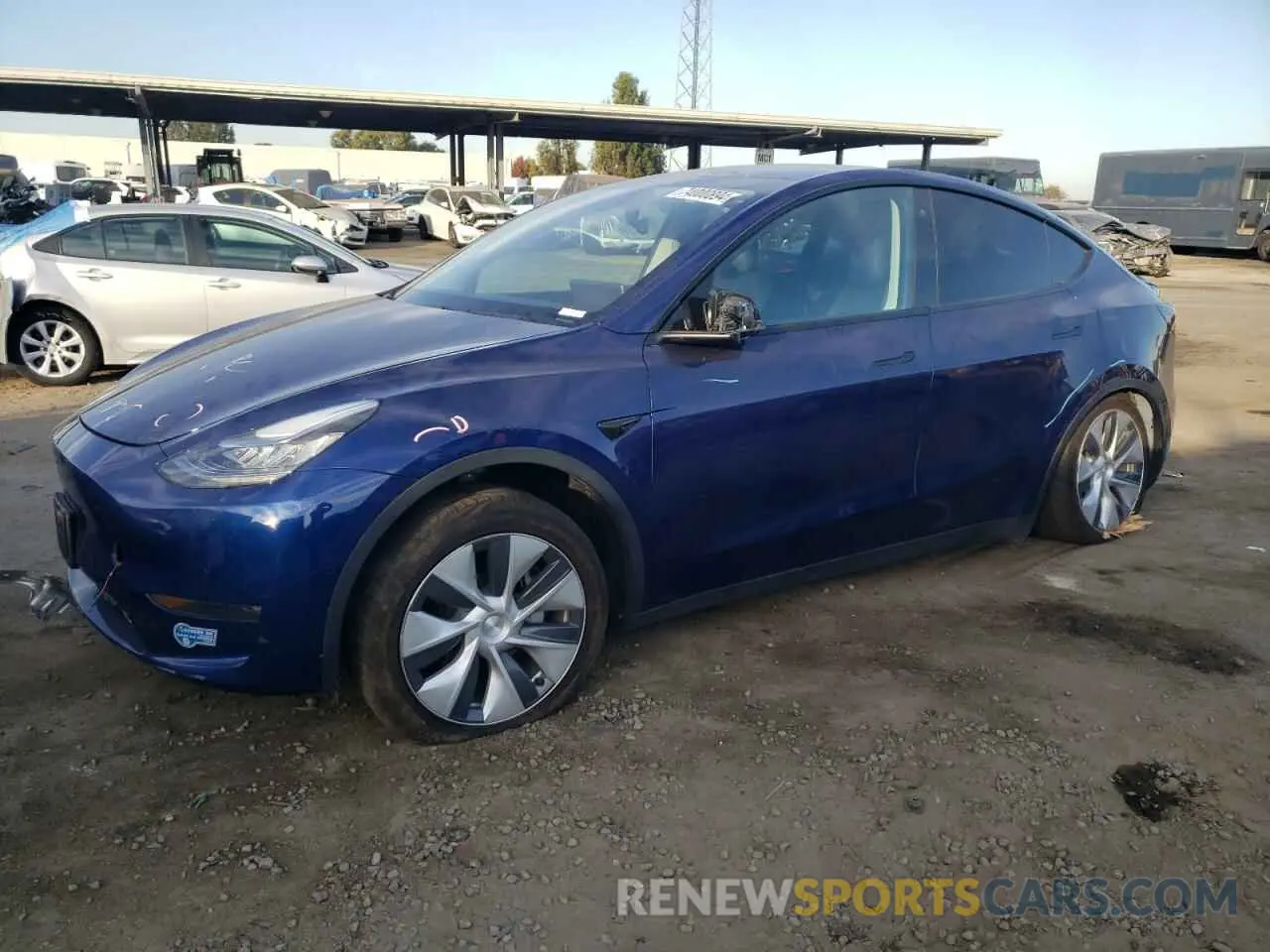 1 Photograph of a damaged car 5YJYGDEEXLF057791 TESLA MODEL Y 2020
