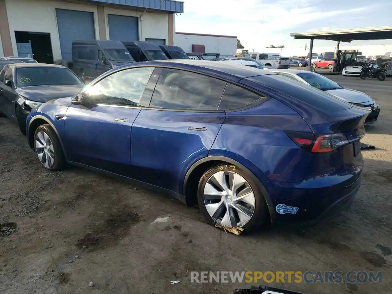 2 Photograph of a damaged car 5YJYGDEEXLF057791 TESLA MODEL Y 2020